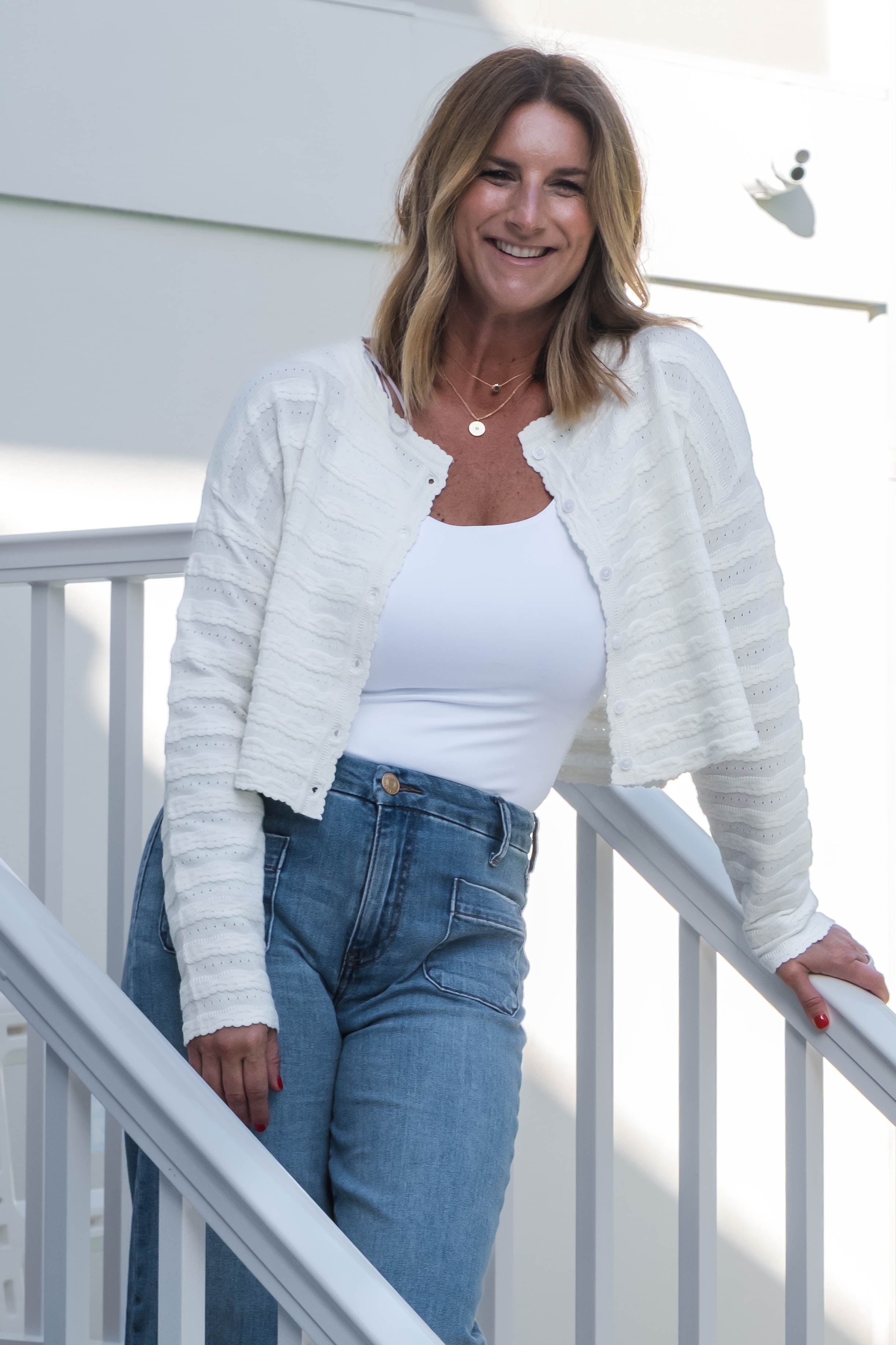 Laken Pointelle Cardigan