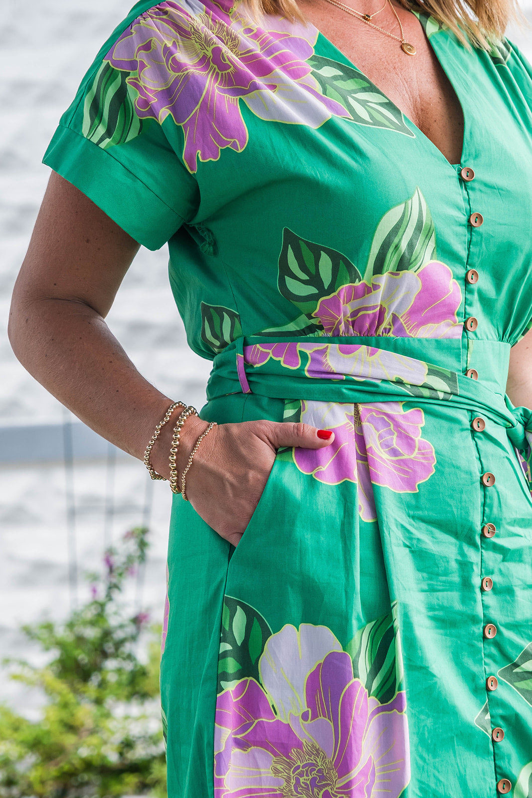 THML Fern V Neck Dress