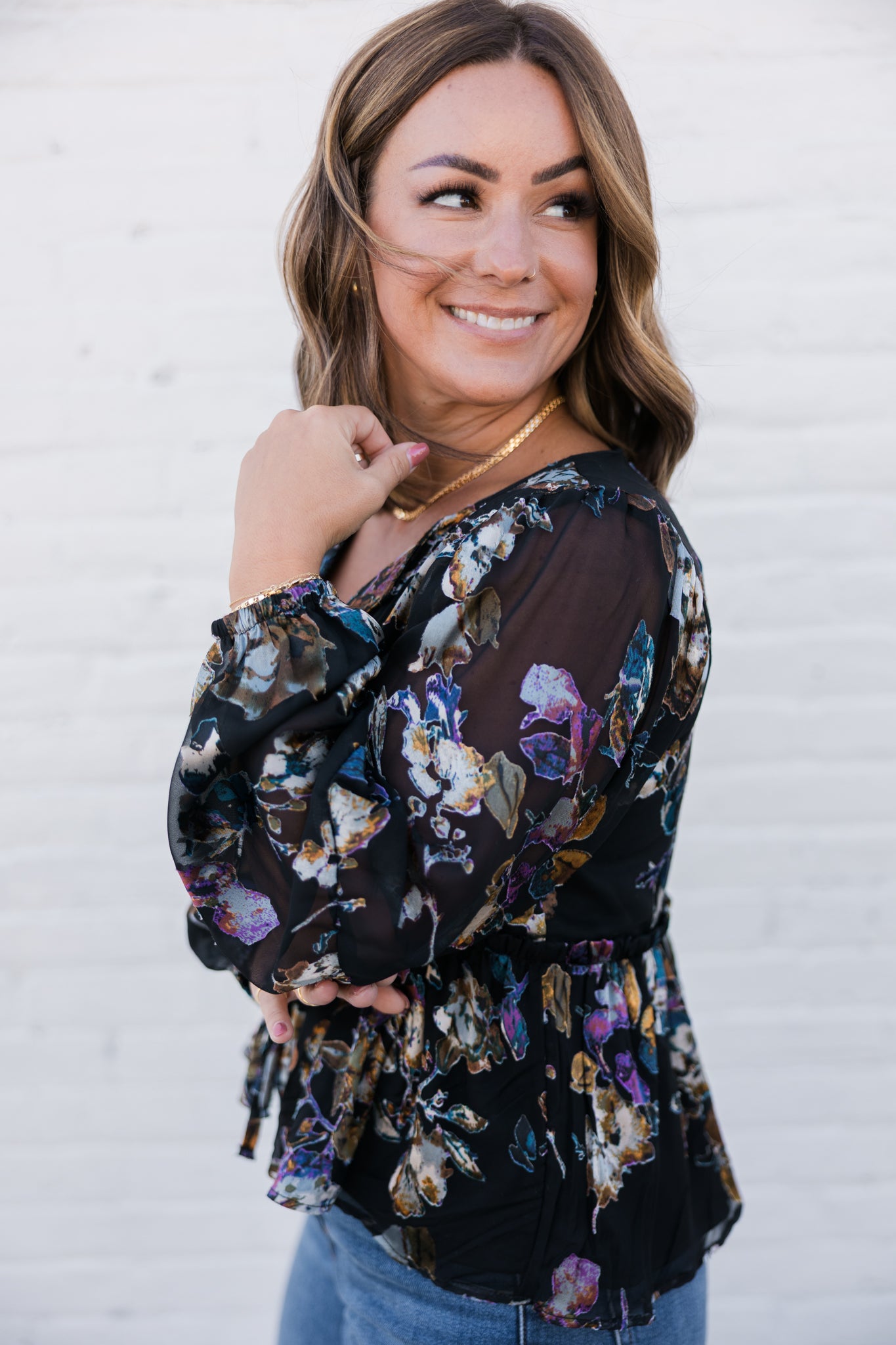 Lola Tie Floral Top
