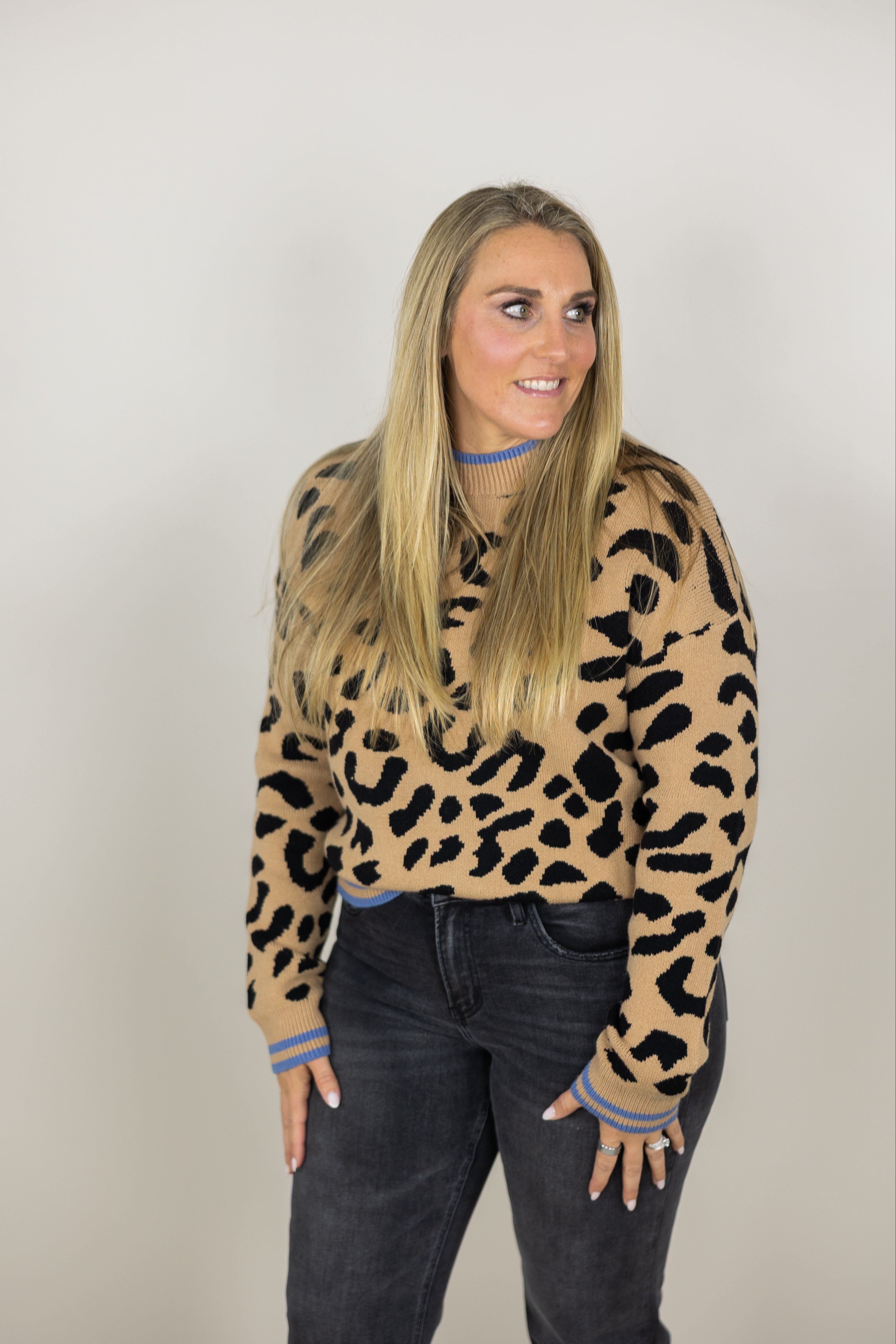 THML Leopard Print Sweater