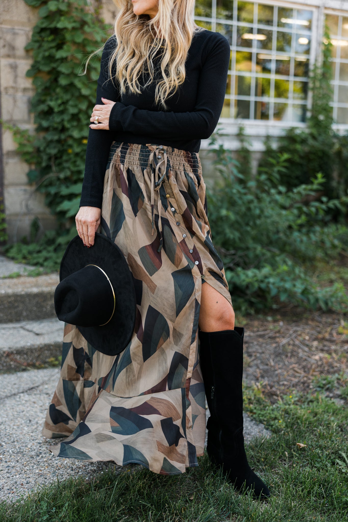 Huxley Abstract Maxi Skirt