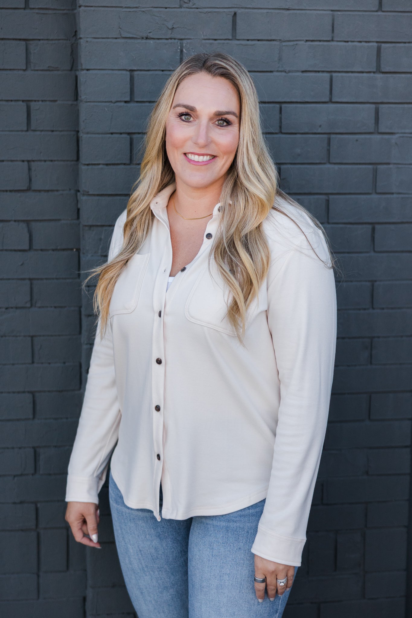 Elaina Button Down Top