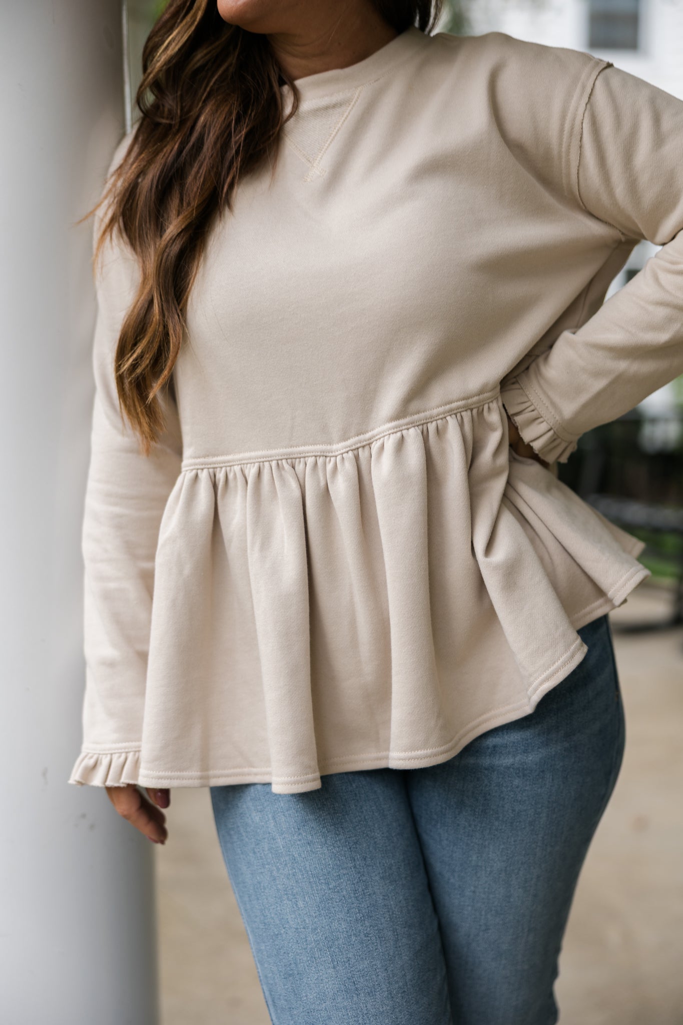 Jayden Peplum Sweatshirt
