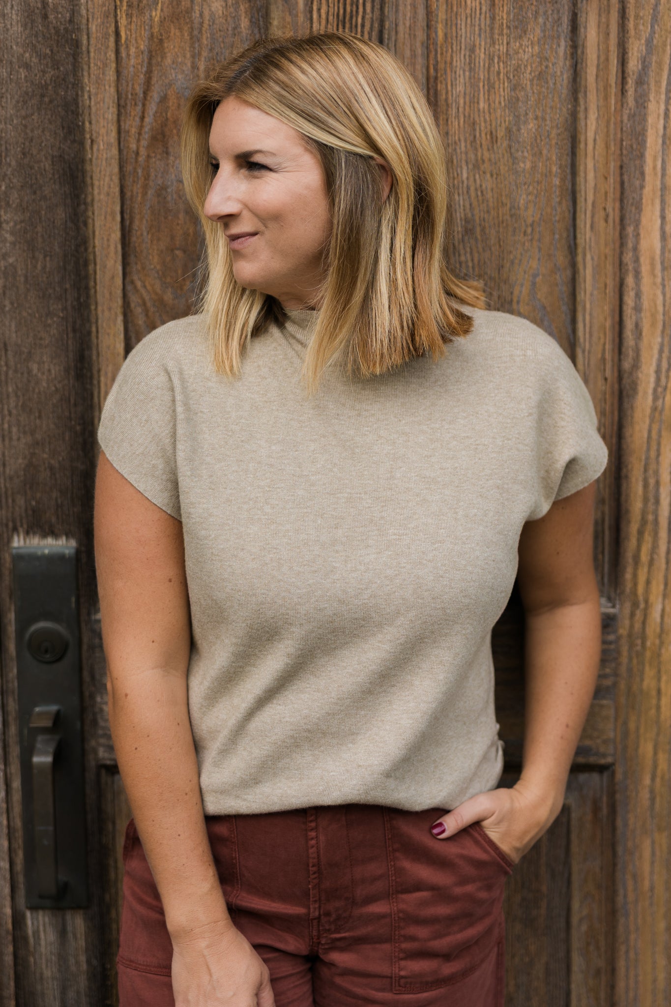 Evelyn Mock Neck Top