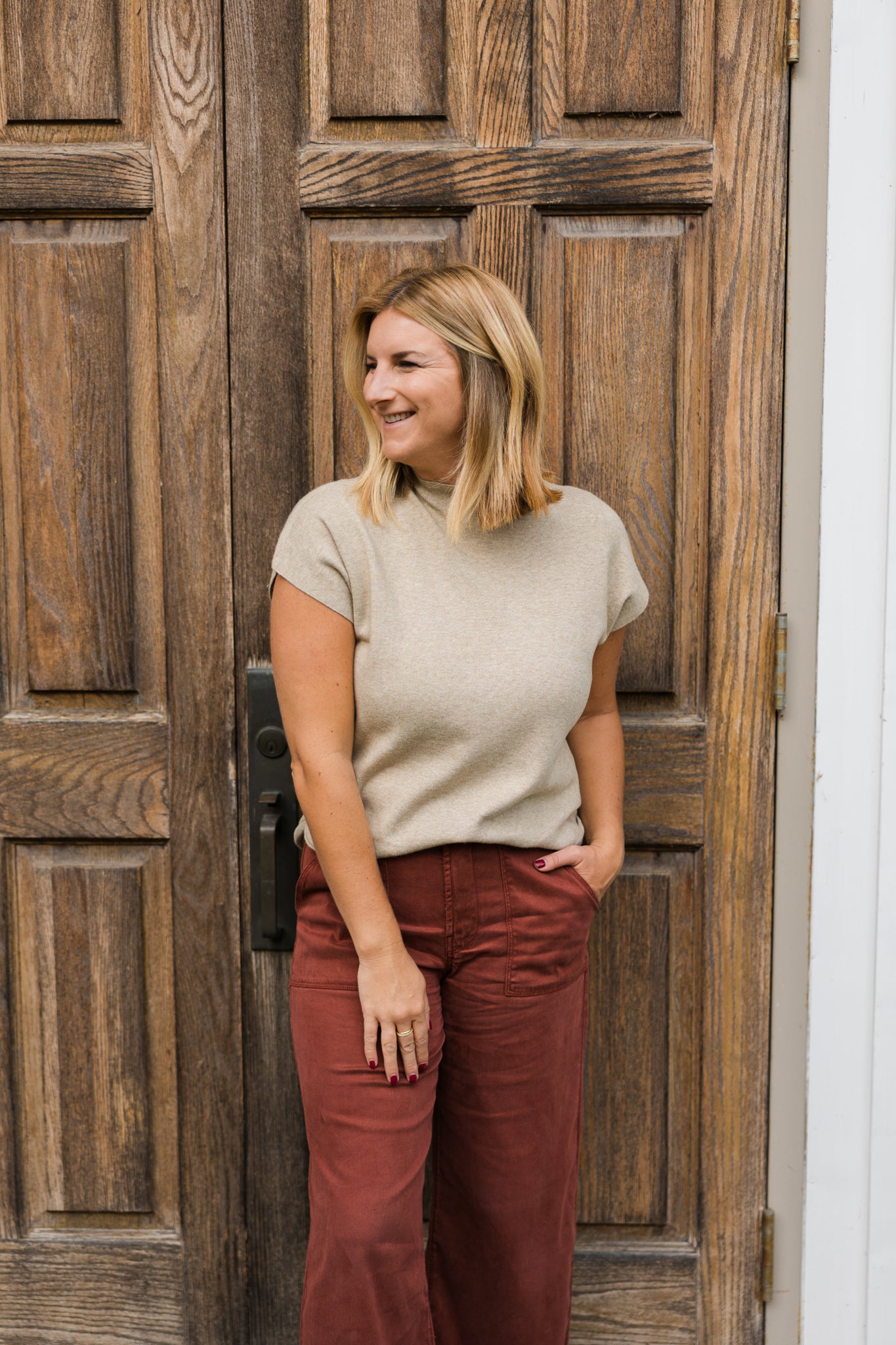 Evelyn Mock Neck Top