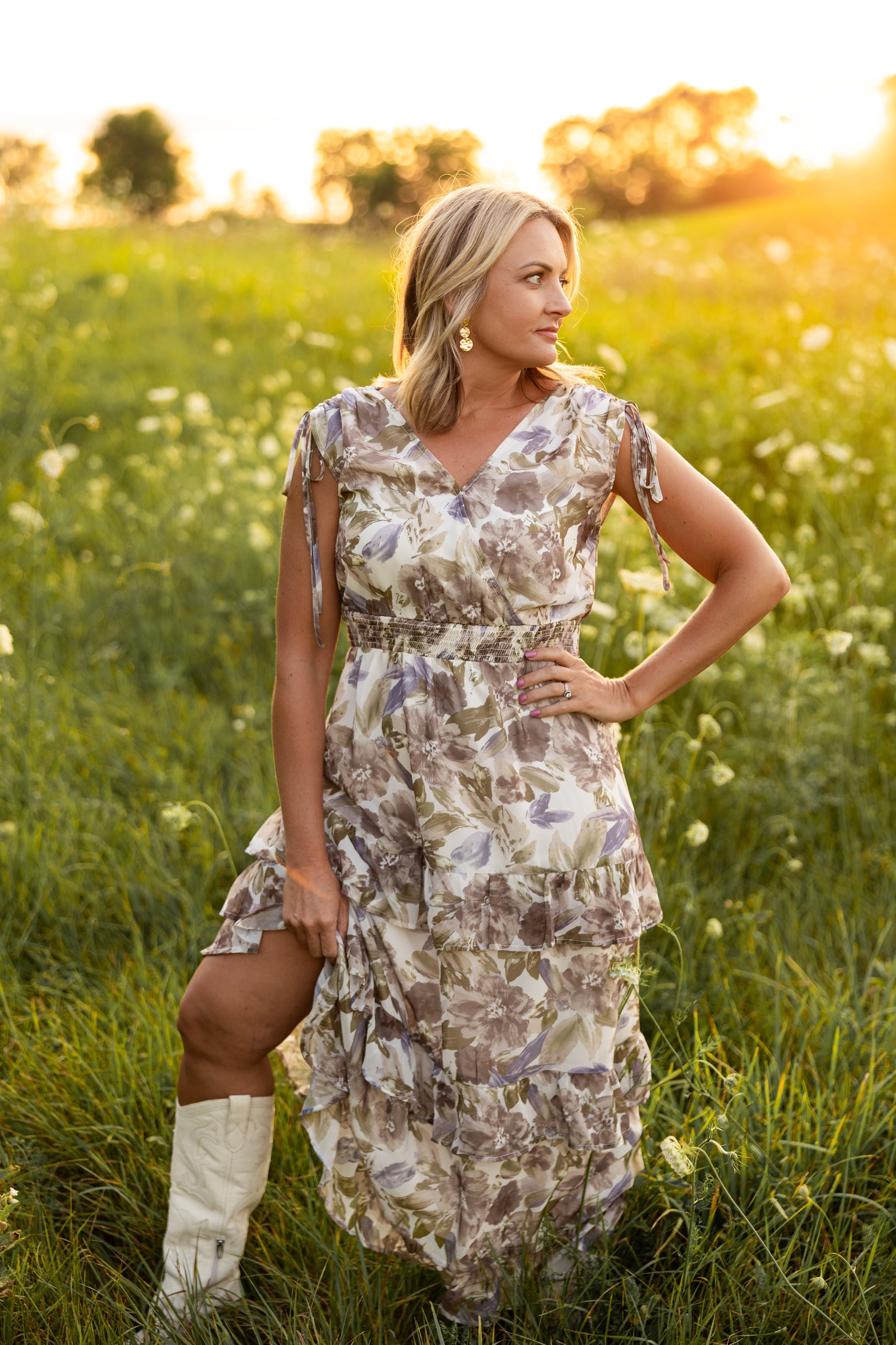 Golden Hour Cascading Dress