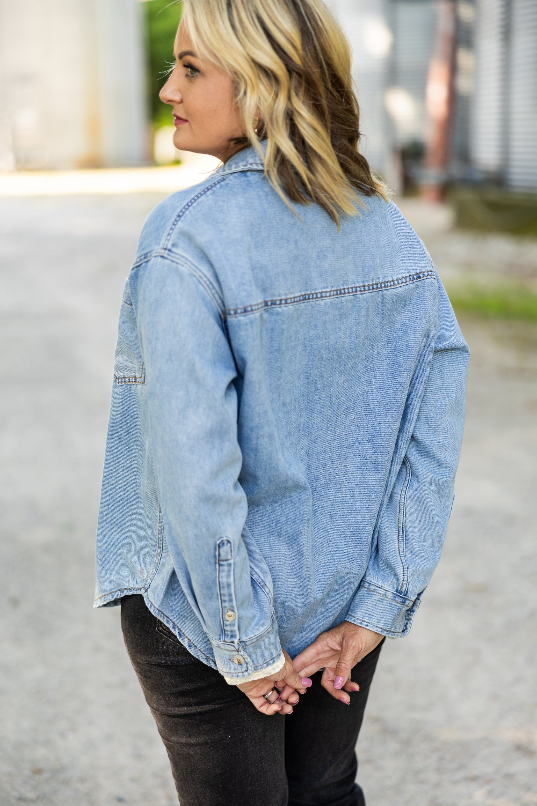 Mesa Oversized Denim Button Down