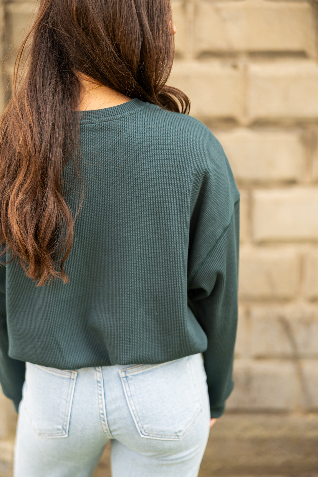 Sophia Waffle Knit Bubble Hem