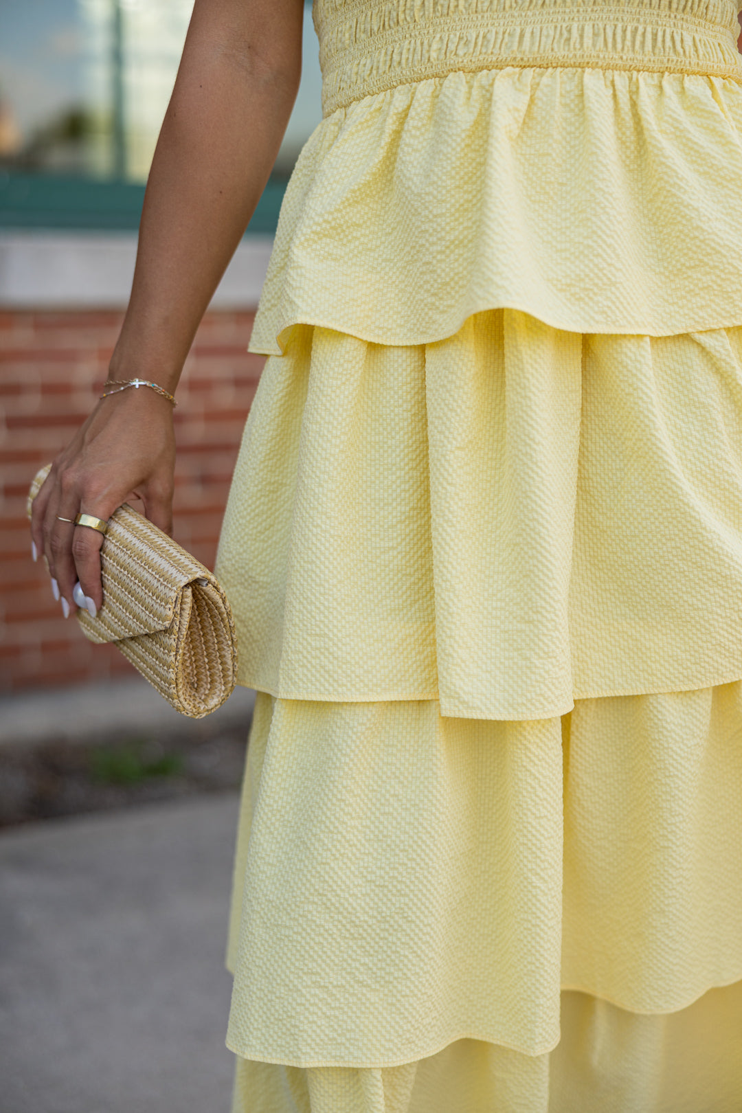 Chalene Tie Strap Tiered Dress