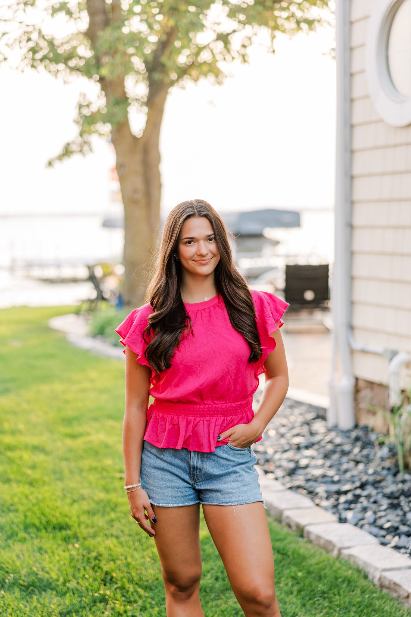 Annika Flutter Sleeve Blouse