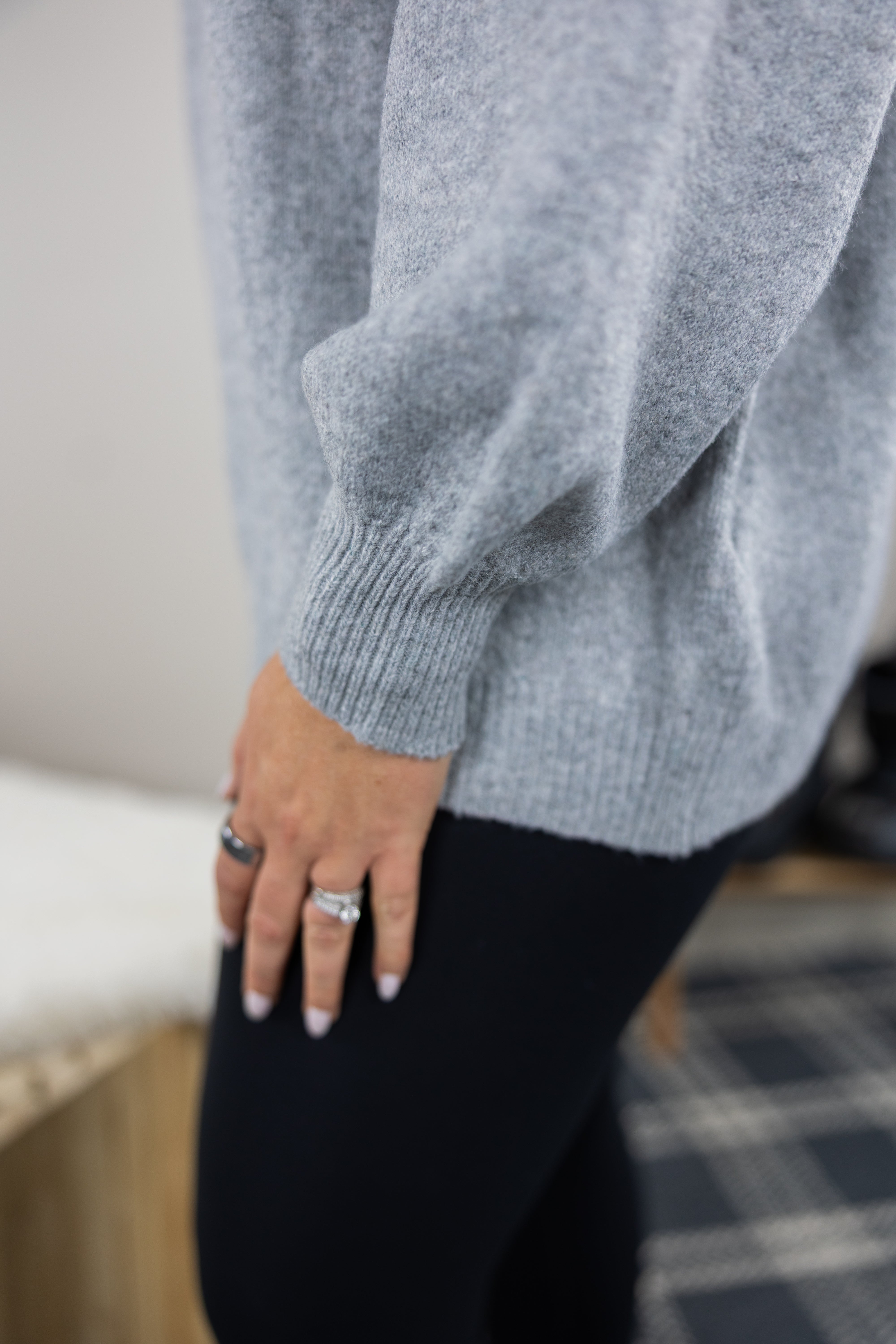 Cozy Up Button Henley Sweater