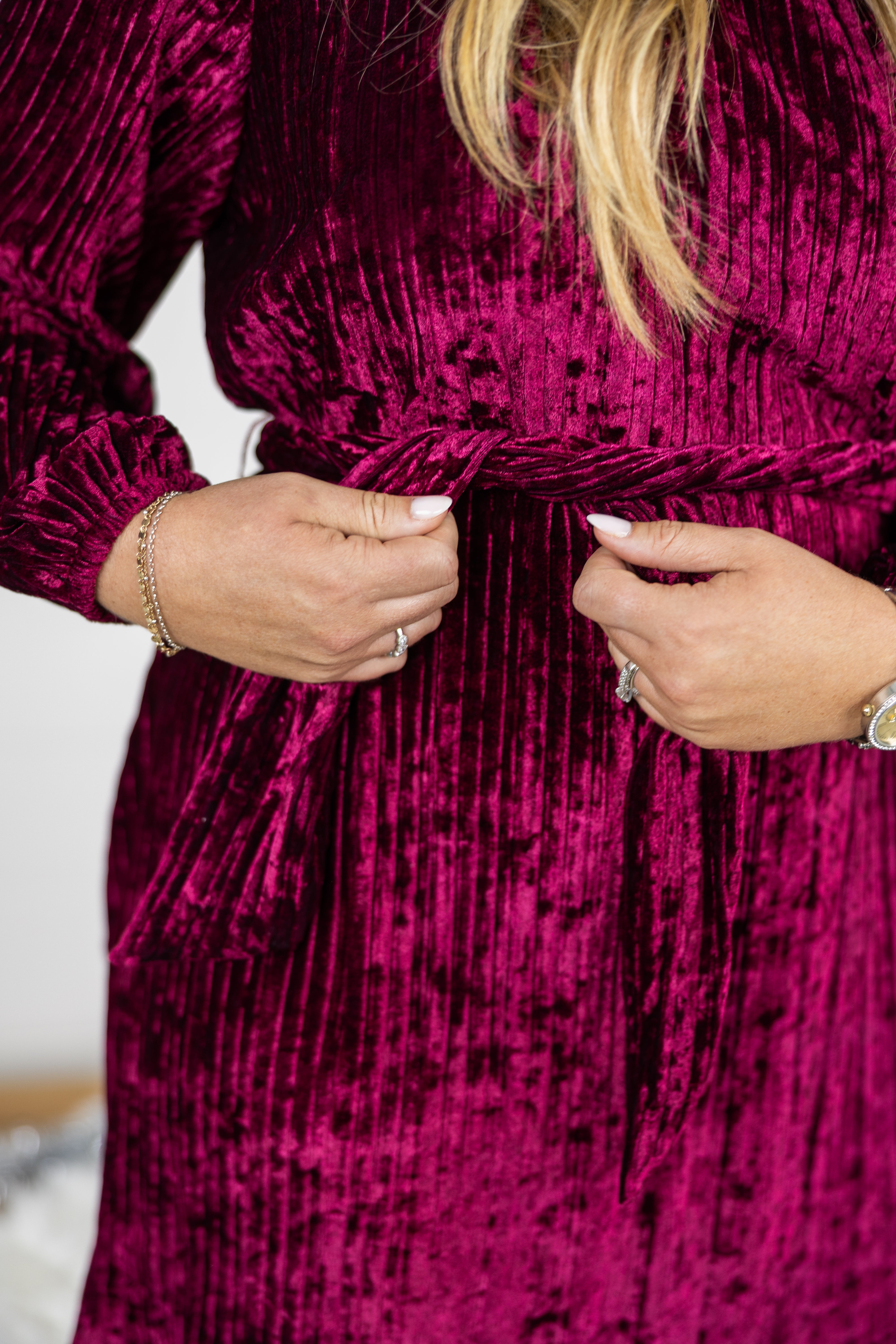 Wrap Me Up Velvet Dress