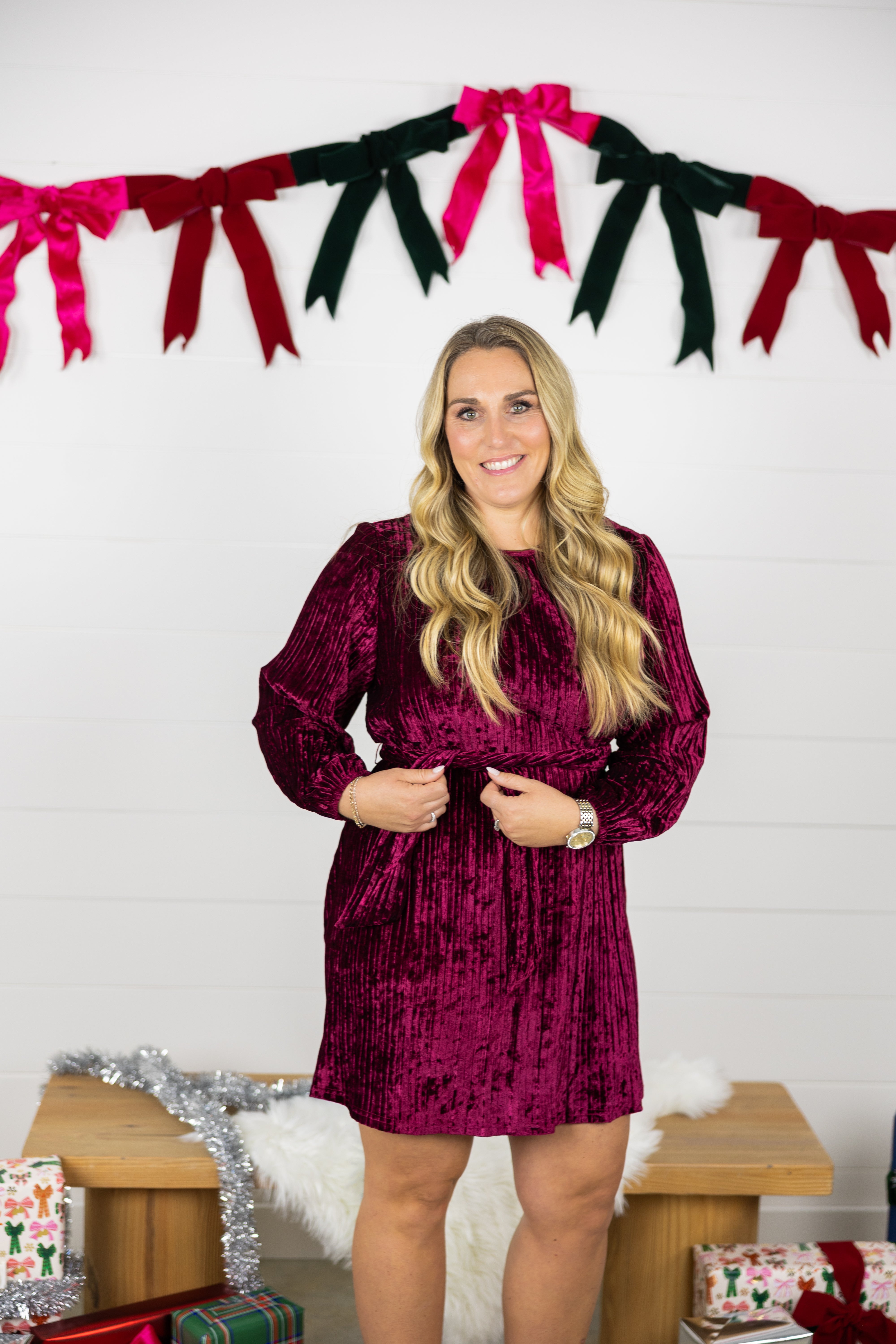 Wrap Me Up Velvet Dress