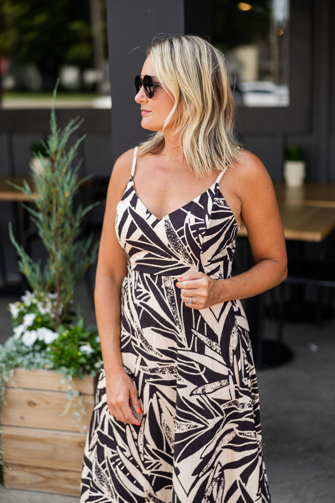 Autumn V Neck Midi Dress