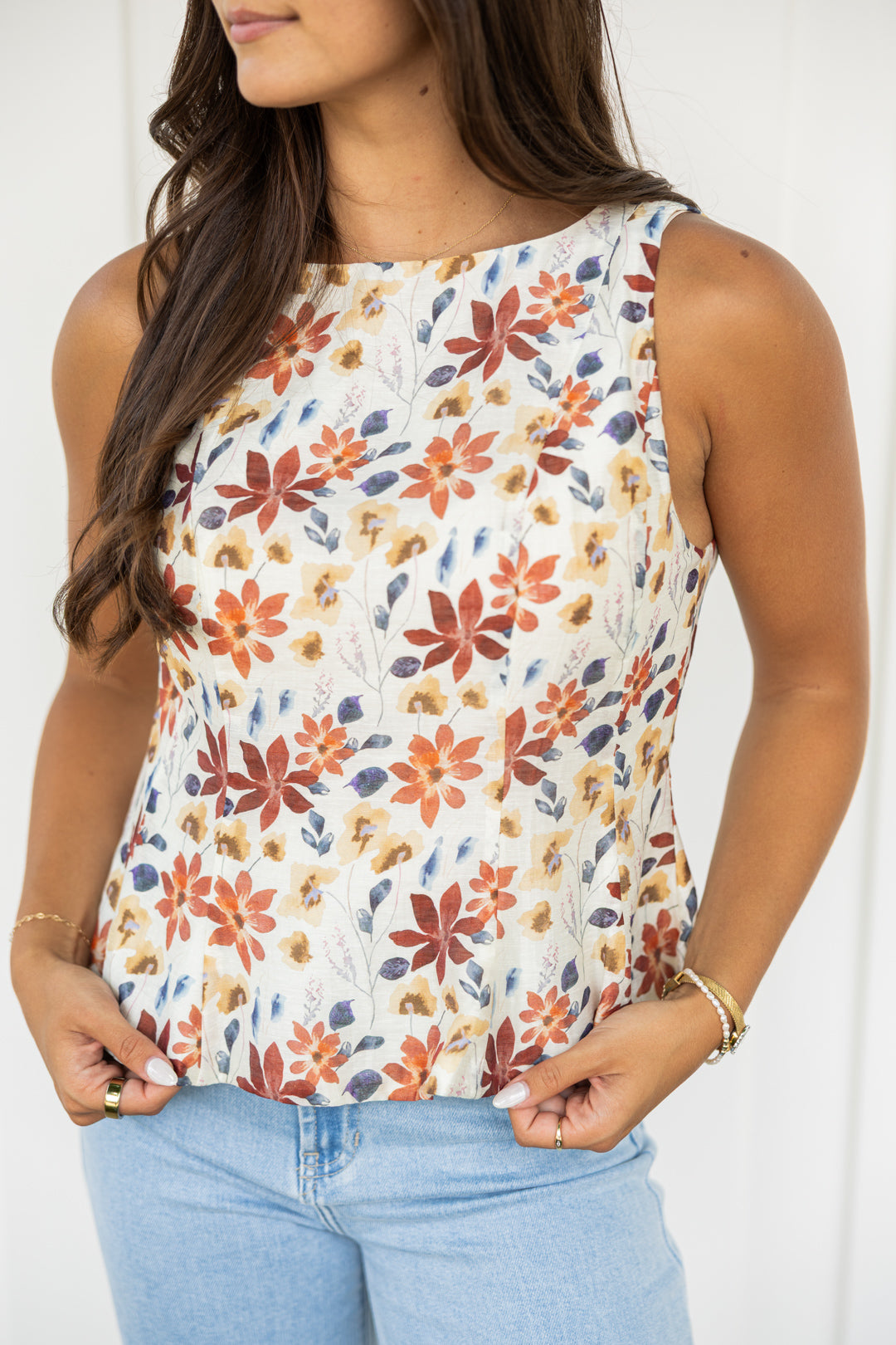THML Floral Peplum Top