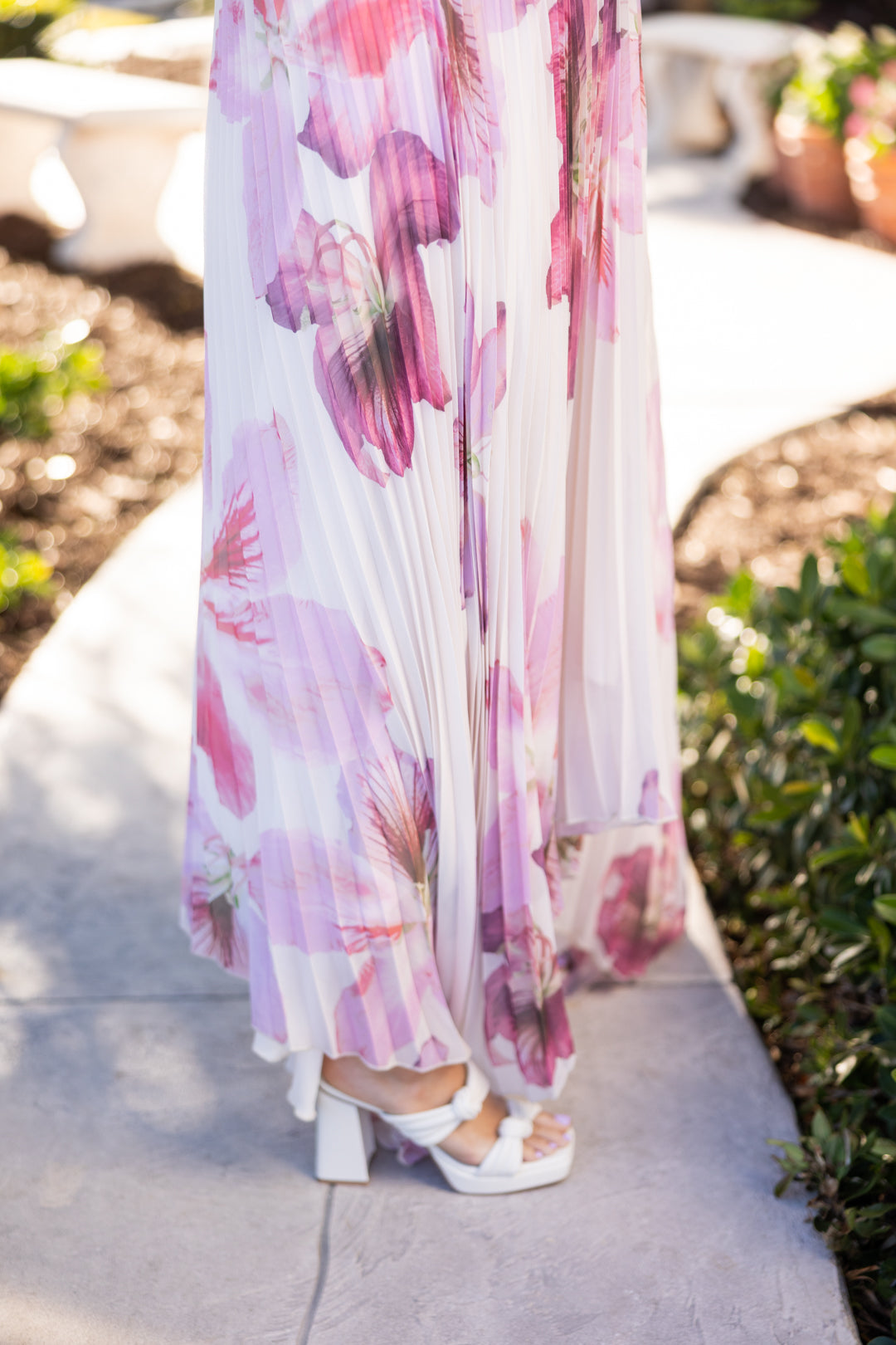 Orchid Pleated Dress