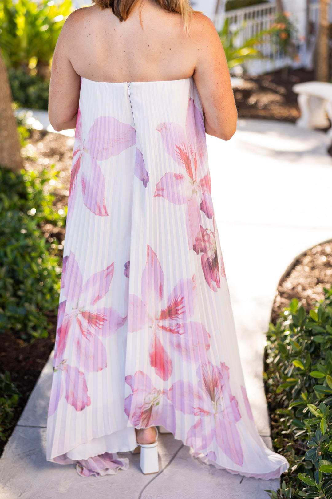 Orchid Pleated Dress