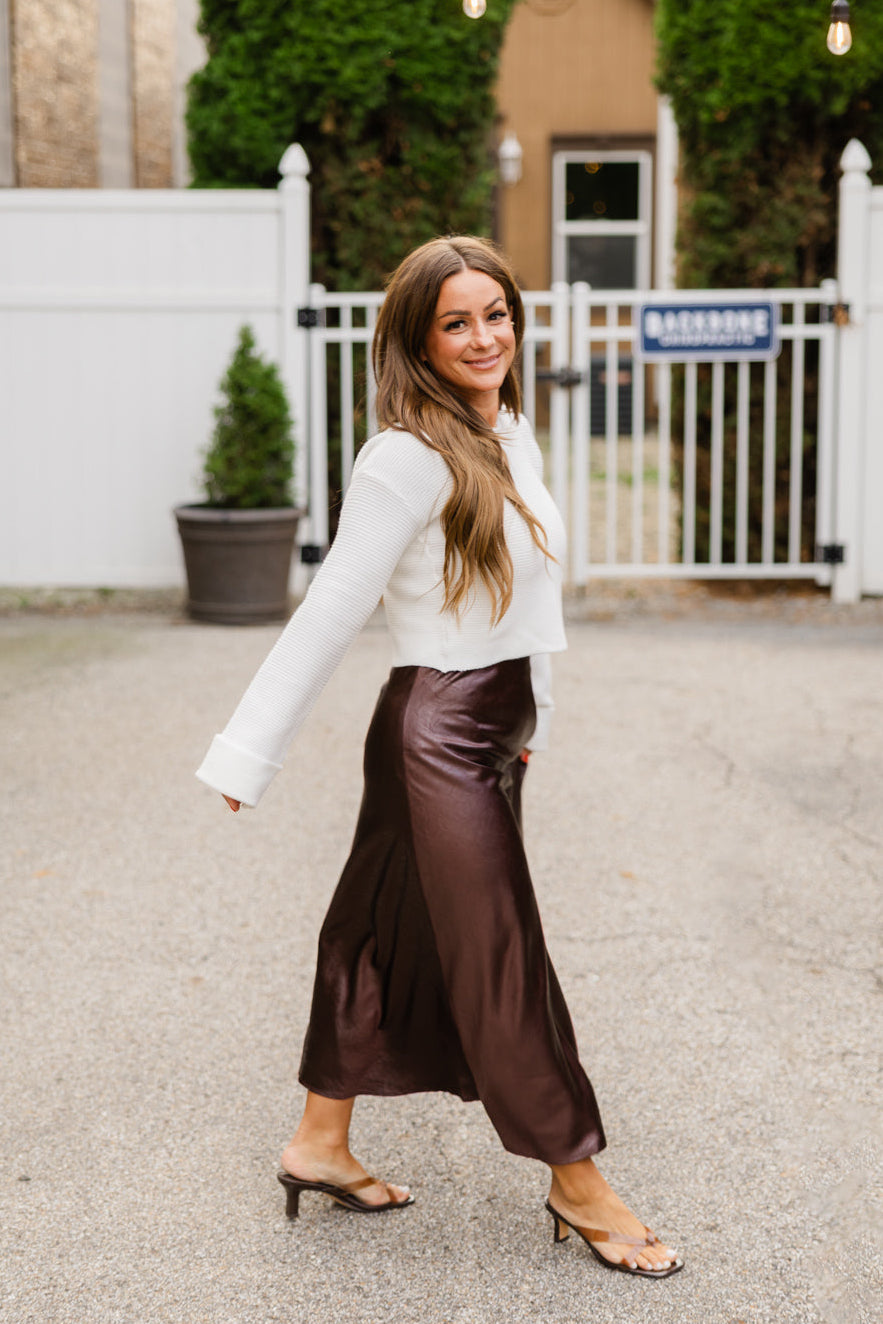 THML Faux Leather Skirt