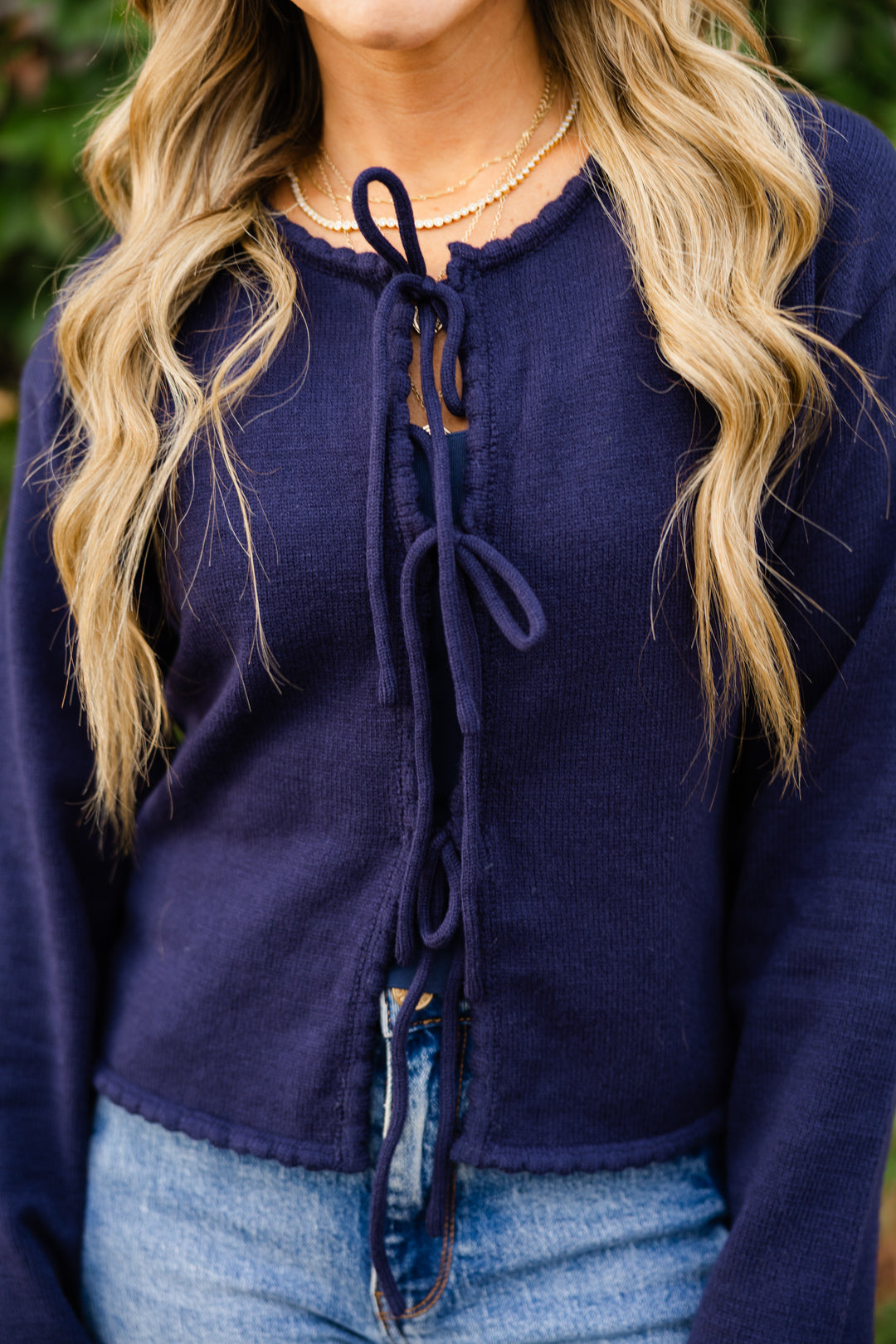 Rain Check Tie Front Cardigan