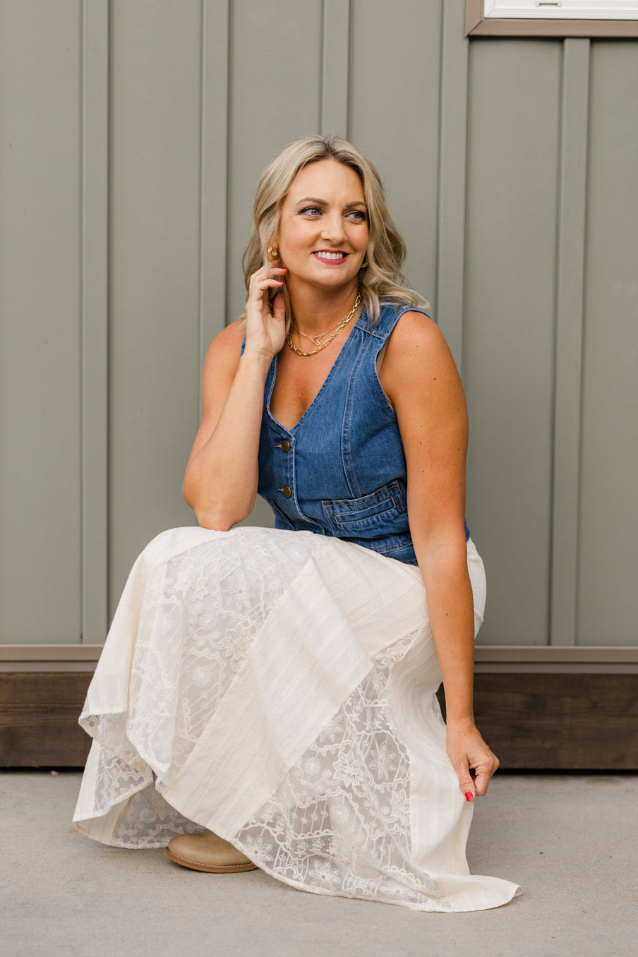 Wildflower Lace Midi Skirt