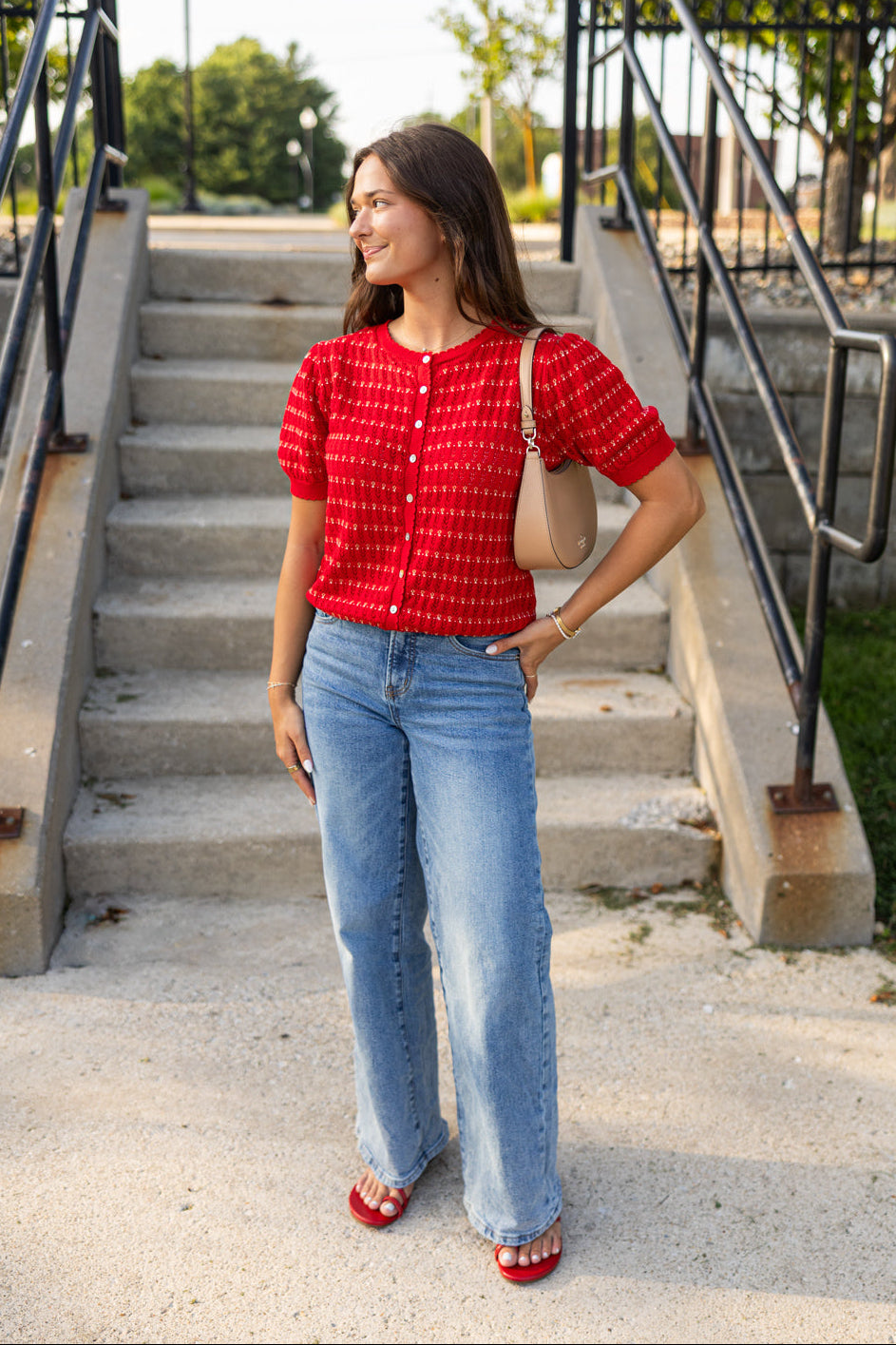 Erin Mid Rise Wide Leg Jean