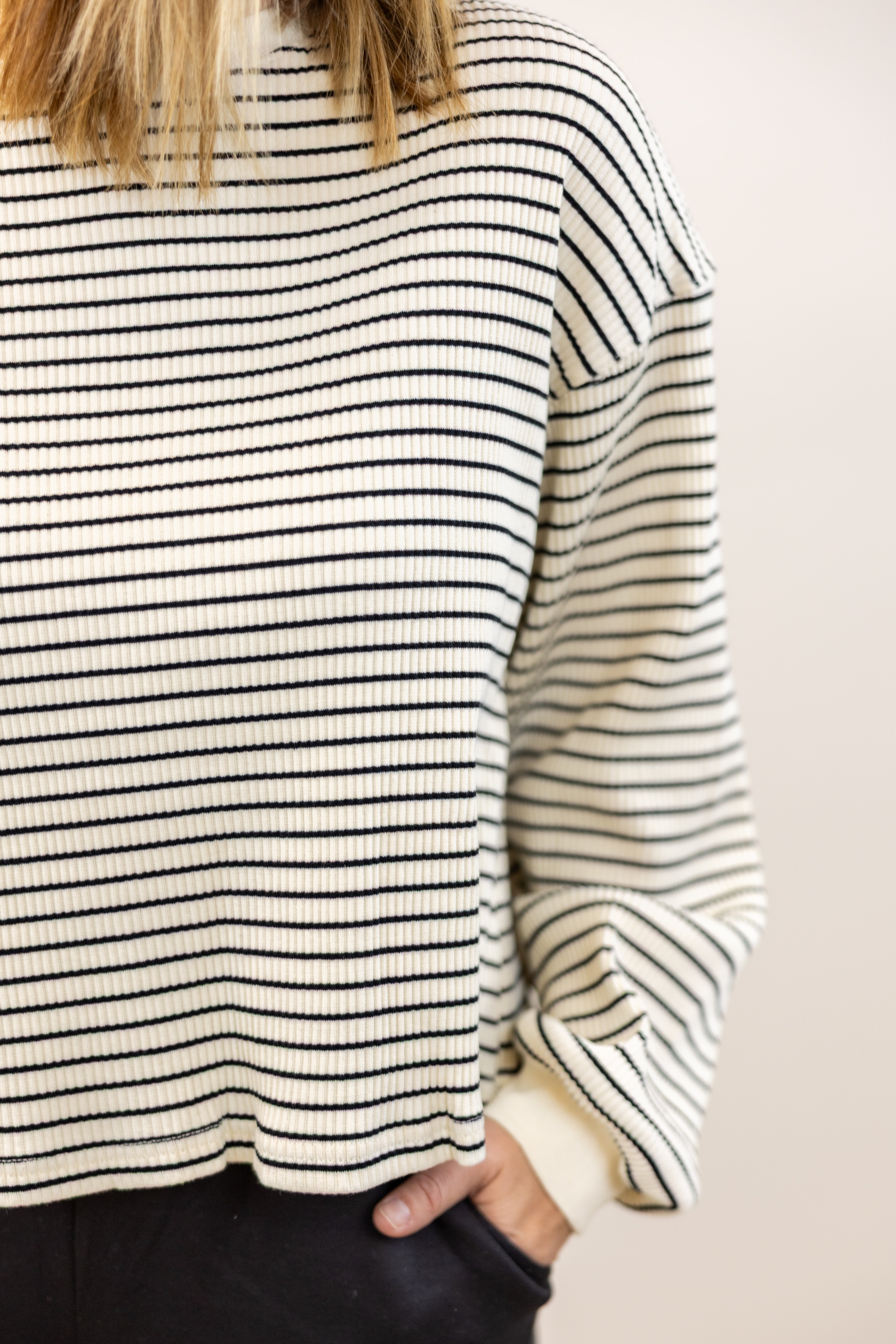 Half Time Striped Long Sleeve