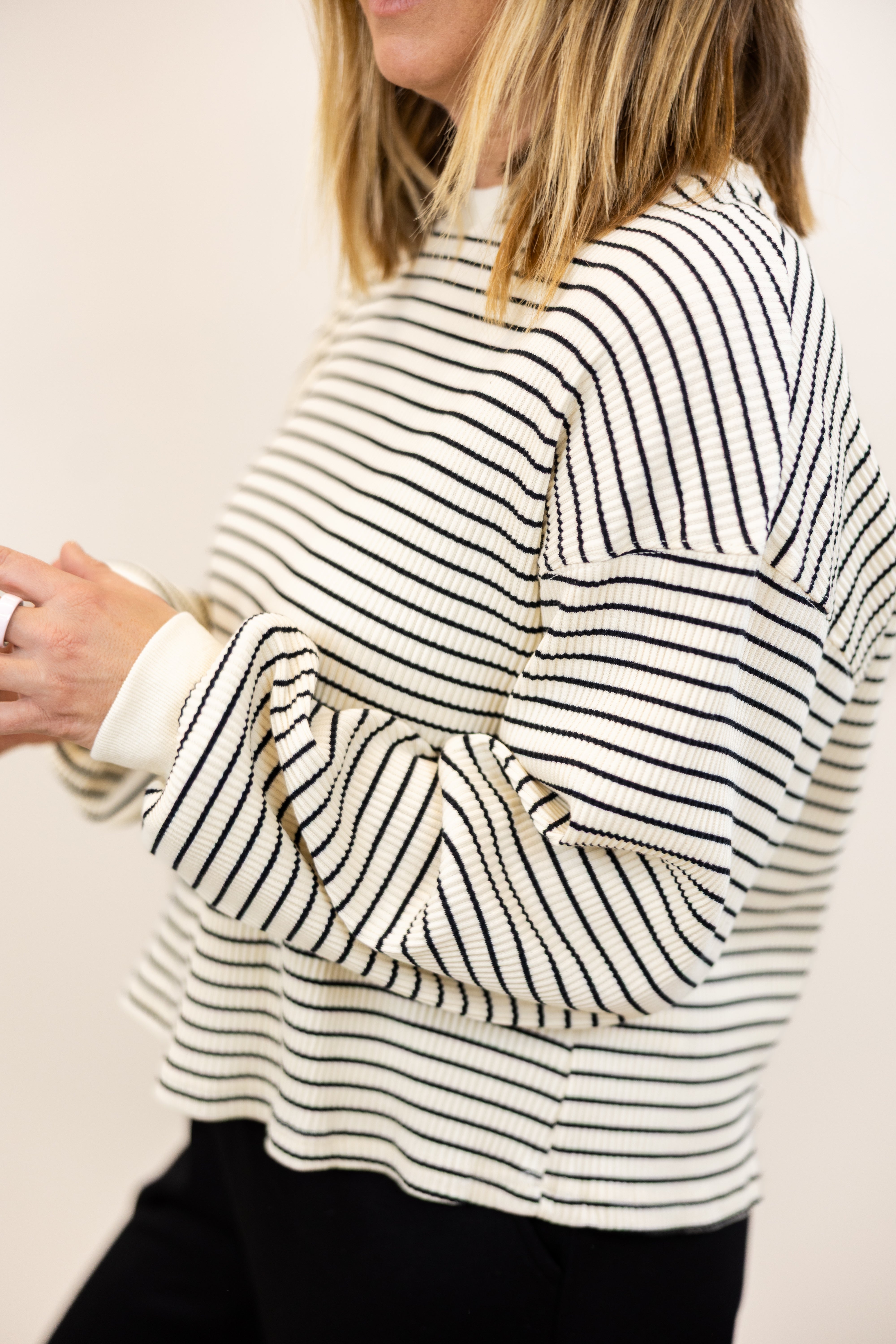 Half Time Striped Long Sleeve