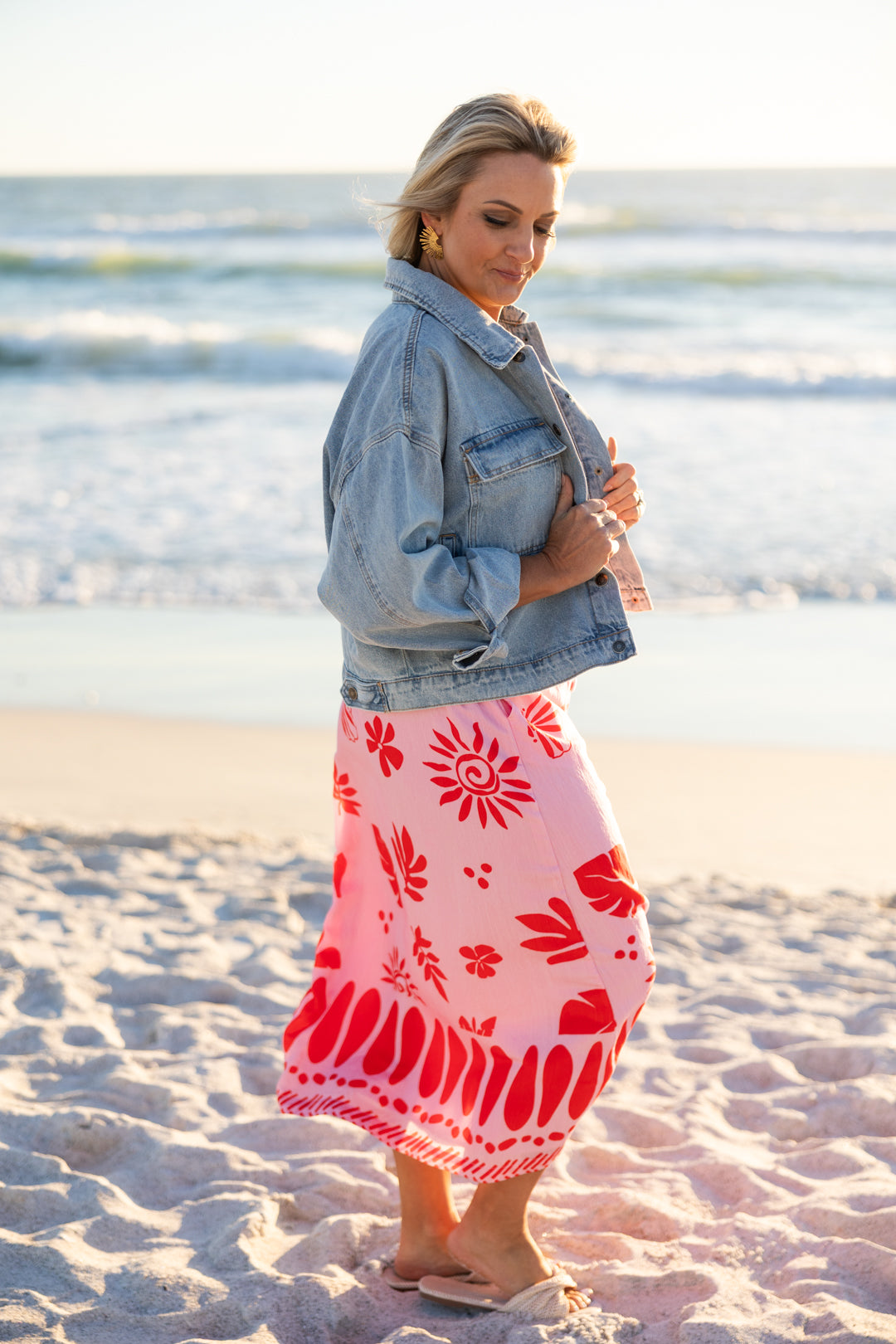 Paradise Floral Midi Skirt