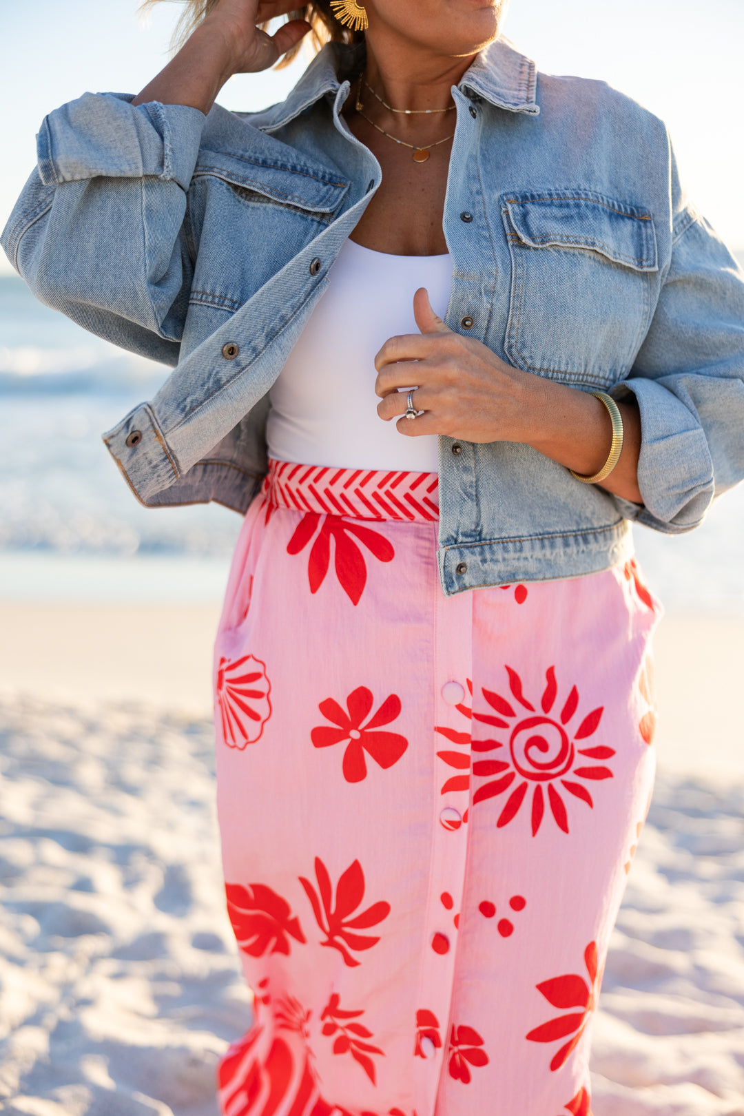 Paradise Floral Midi Skirt
