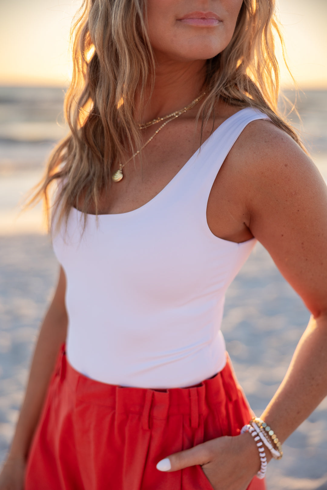 Scoop Neck Tank Bodysuit