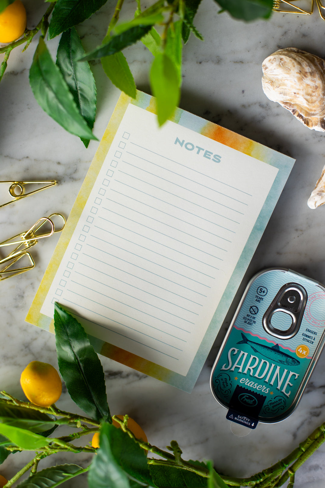 Life + Style Notepad: Citrus Stripe