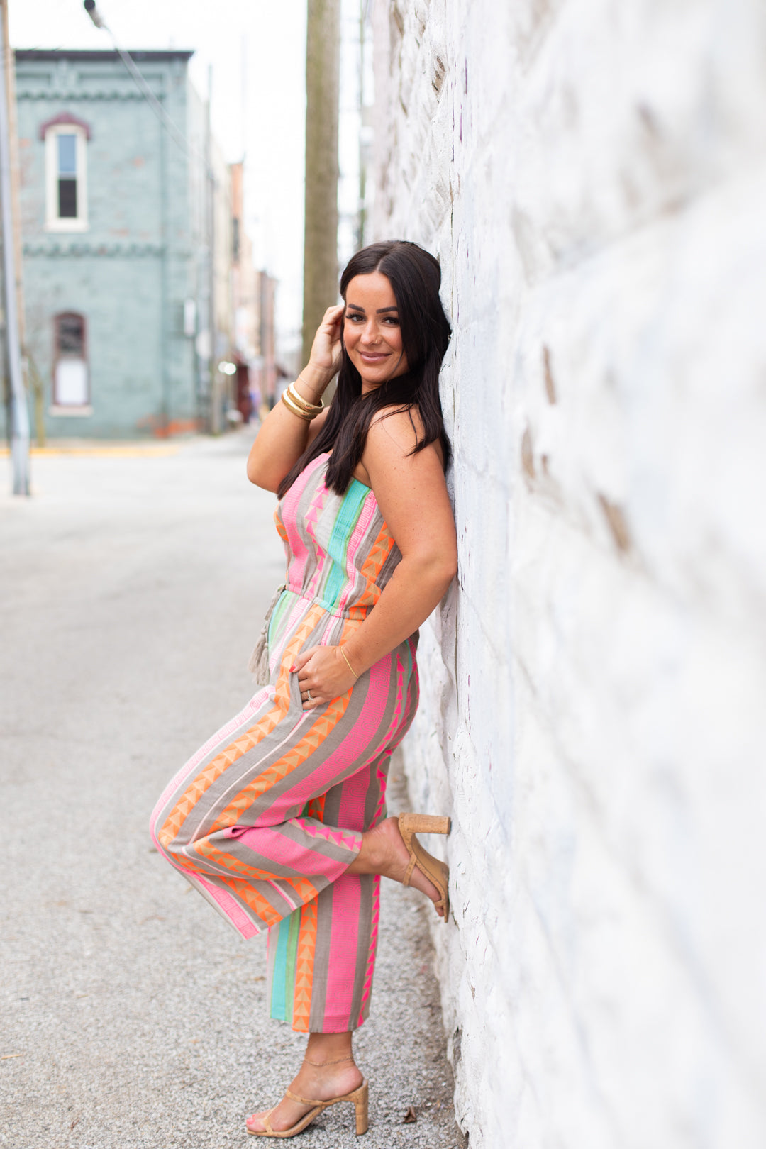 Aruba Striped Strapless Jumpsuit – Living In Yellow