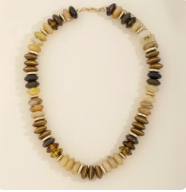 Chunky Saucer and Rondelle Bead Necklace