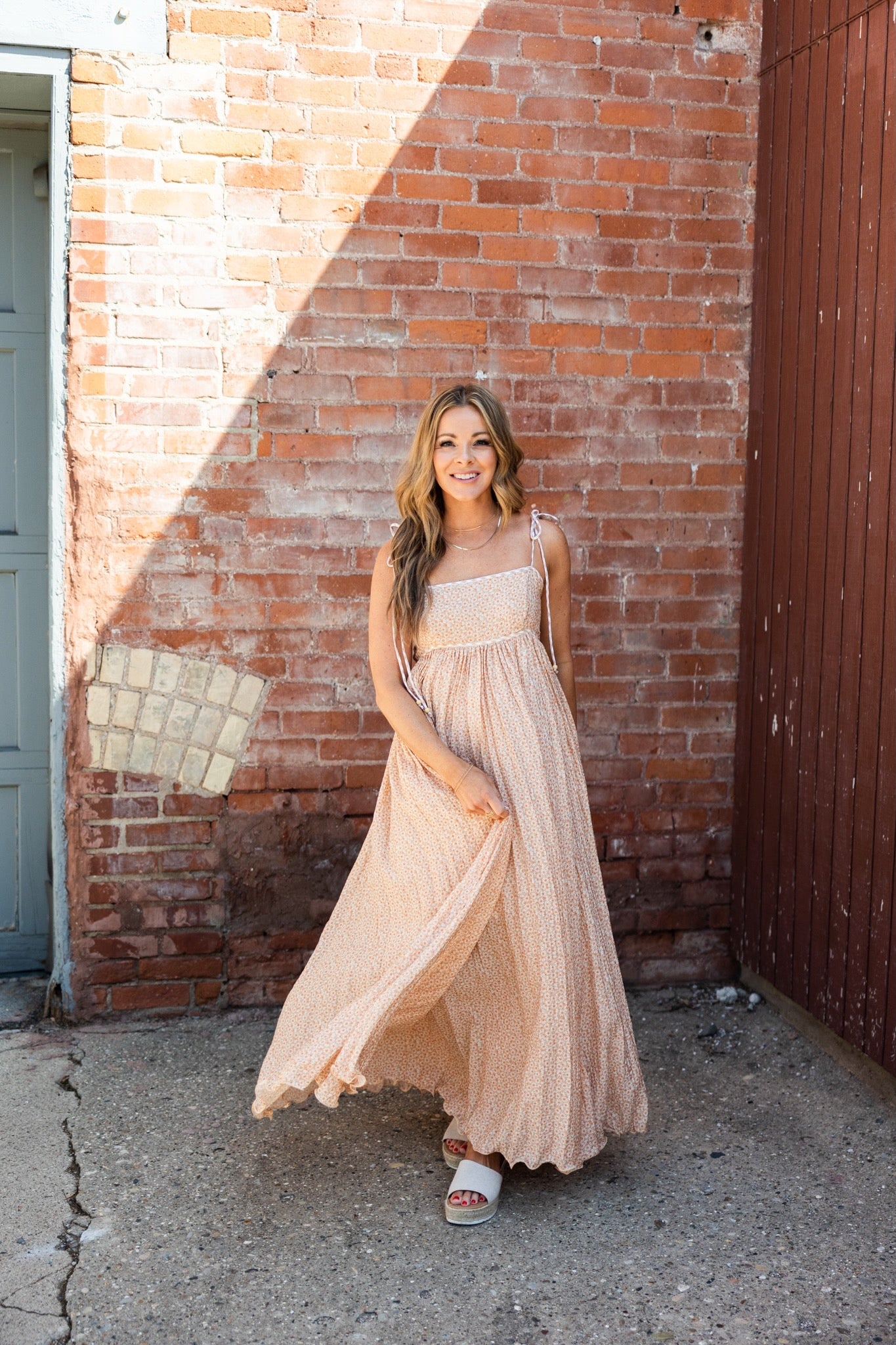 Josephine Pleated Maxi Dress