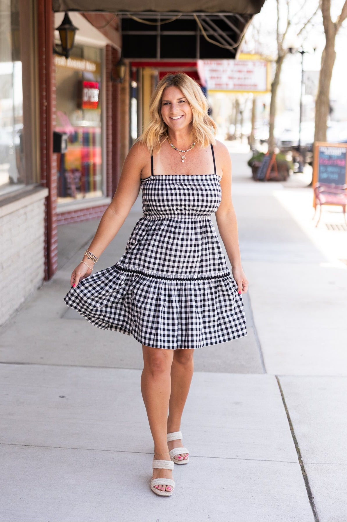 Gingham Smocked Mini Dress | FINAL SALE