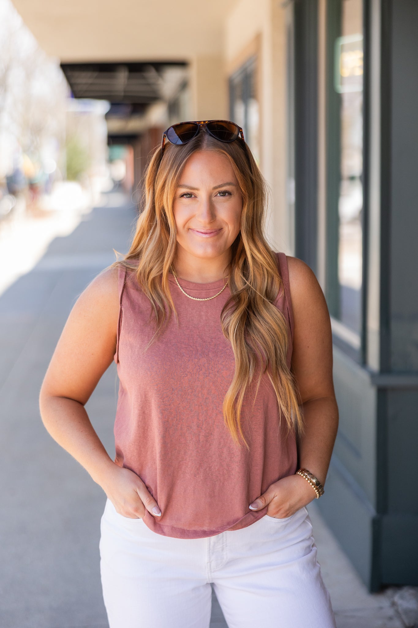 Sienna Rolled Sleeve Tank