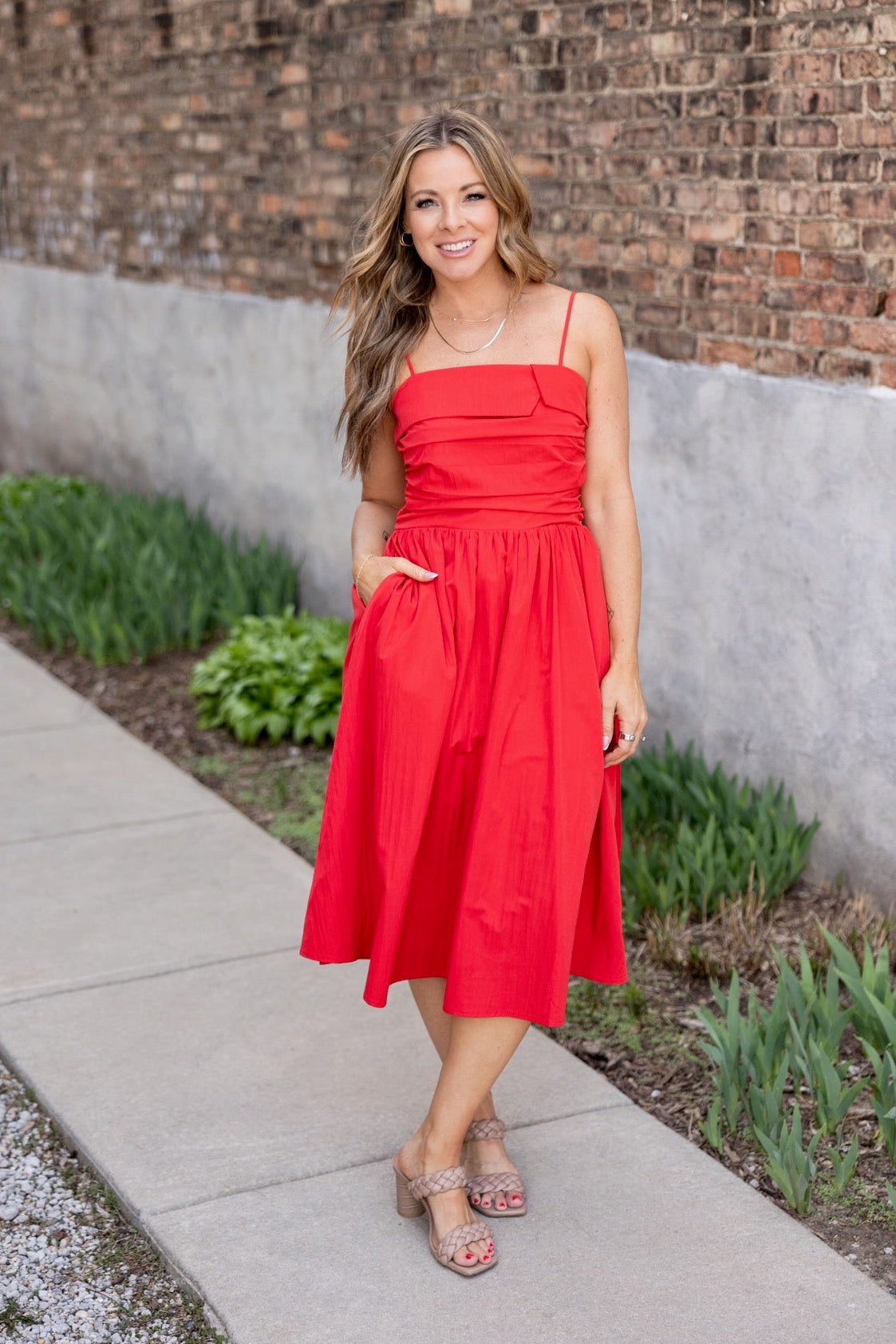 Valentina Ruched Midi Dress| FINAL SALE