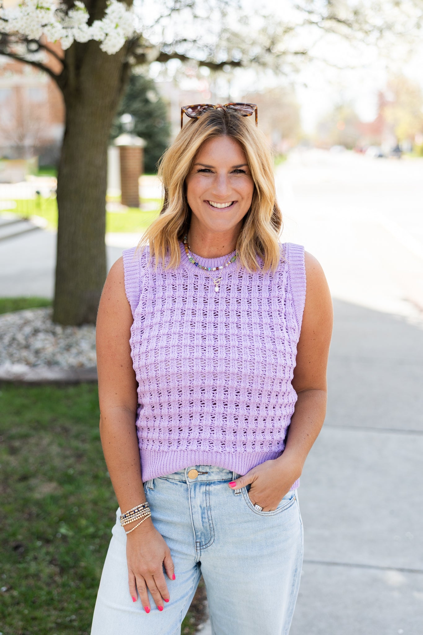 Mindy Textured Sweater Vest