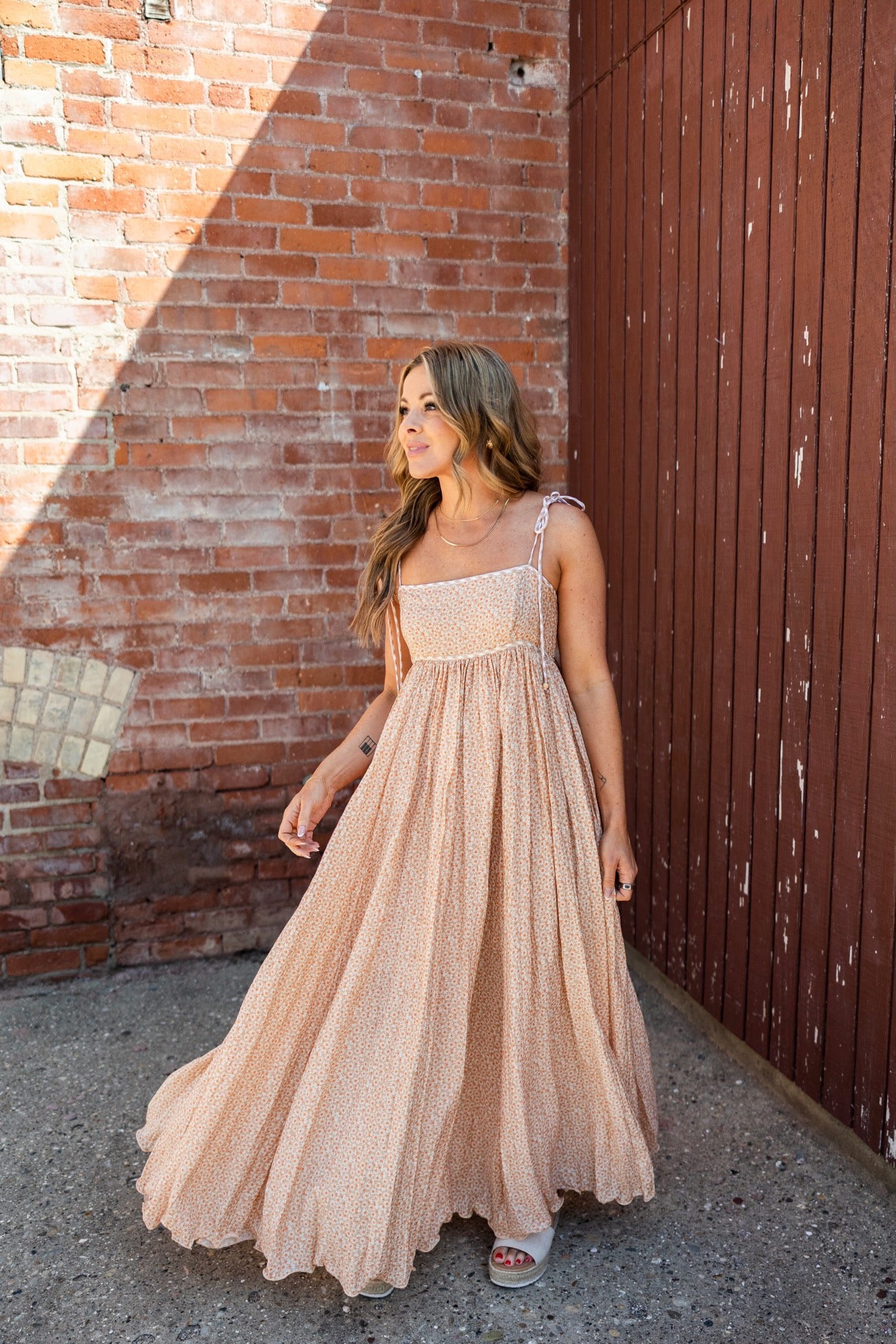 Josephine Pleated Maxi Dress