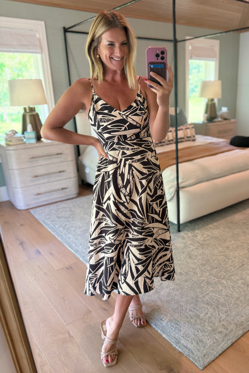 Autumn V Neck Midi Dress