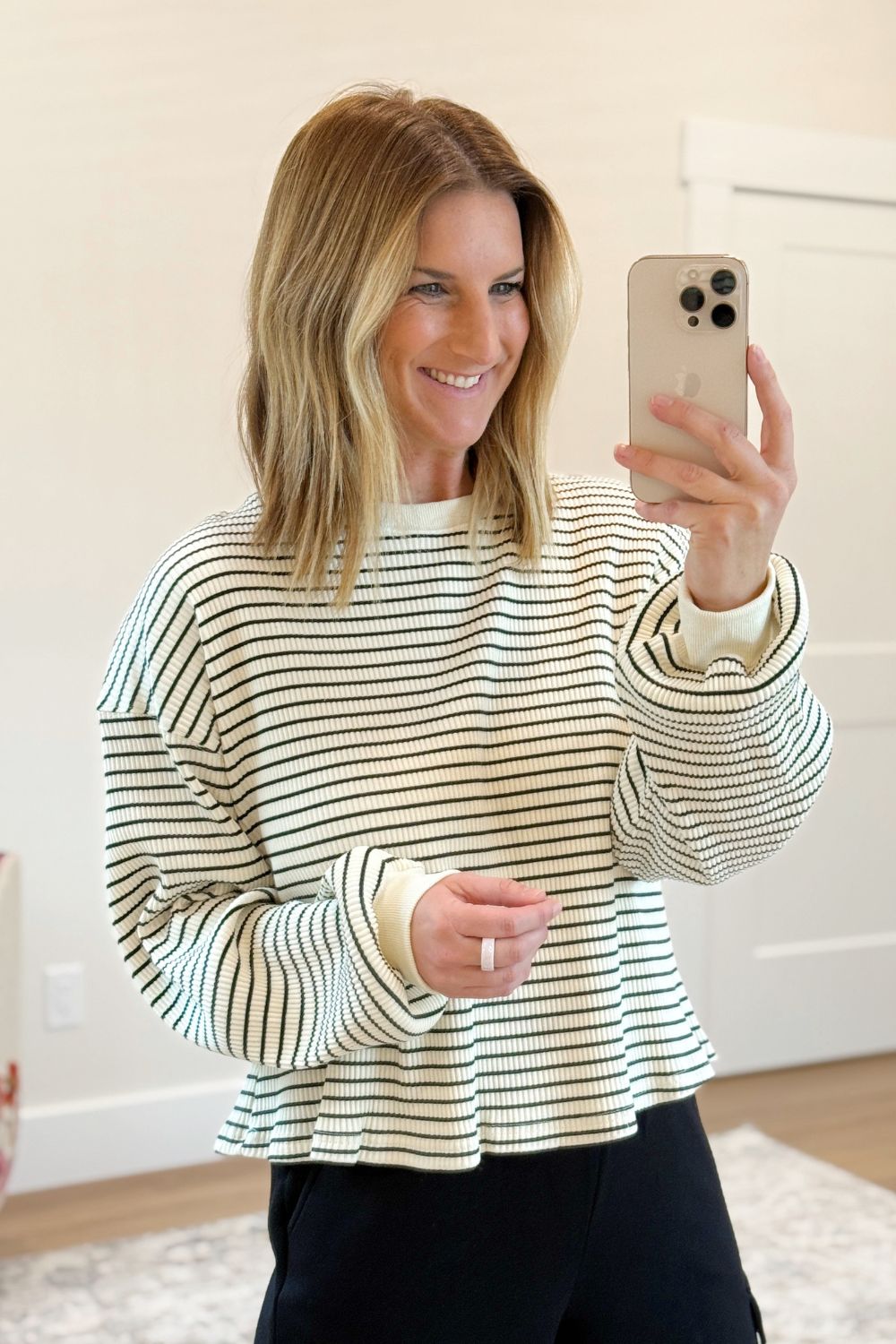 Half Time Striped Long Sleeve