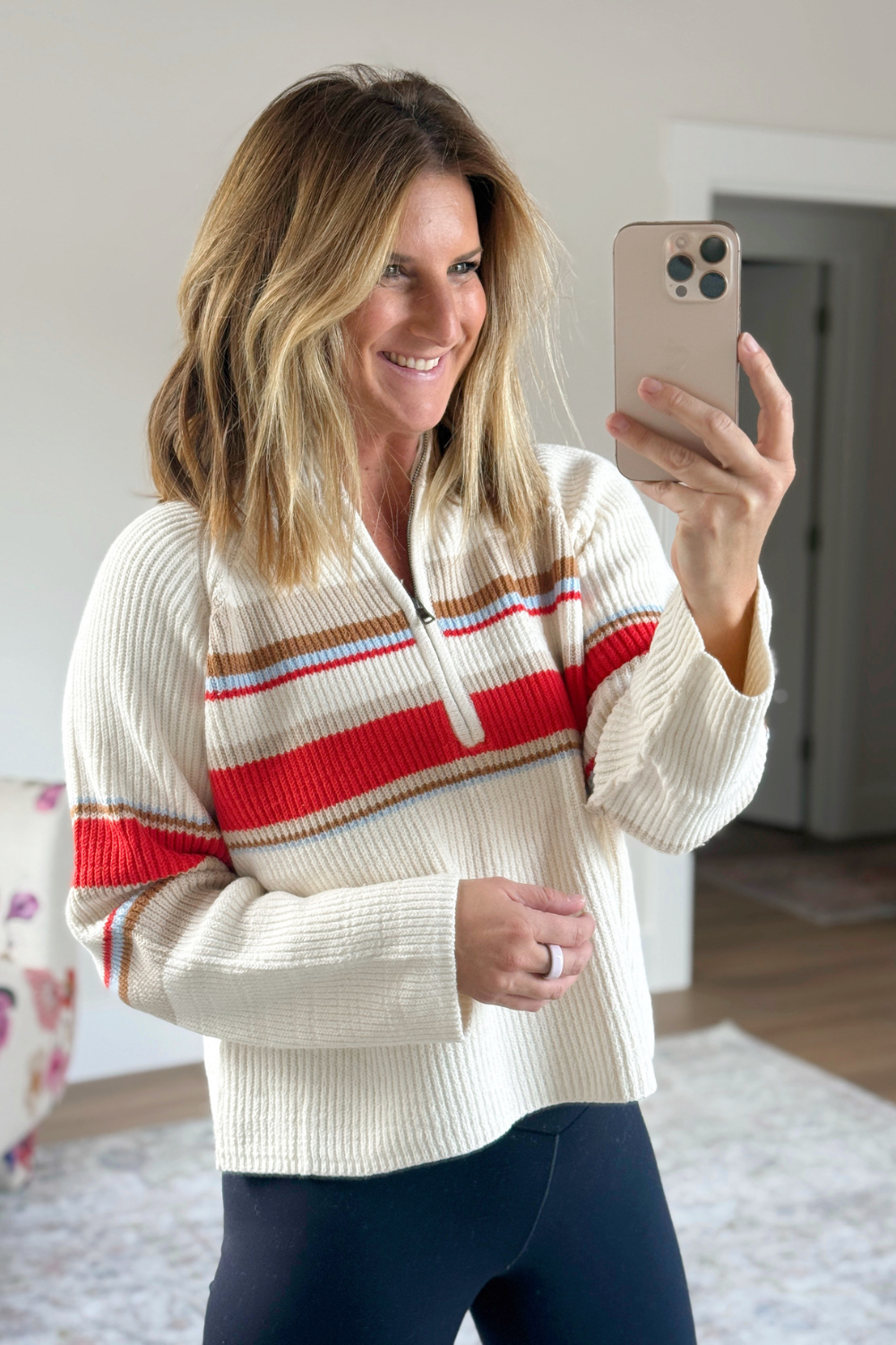 Hit the Slopes Quarter Zip Sweater