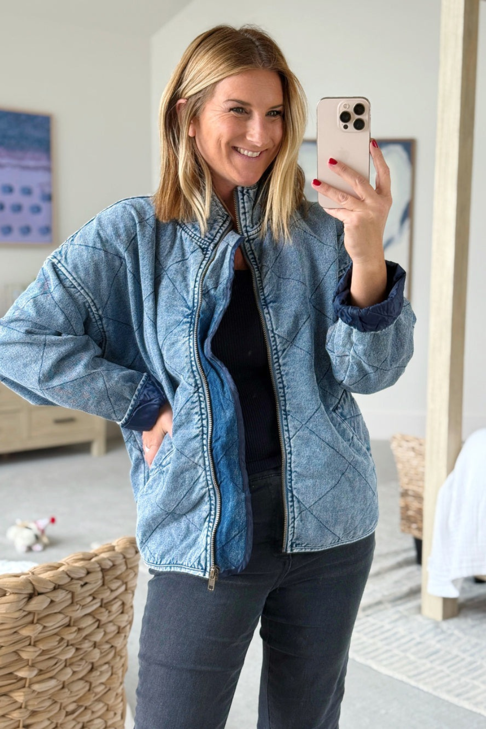 Denim Quilted Jacket