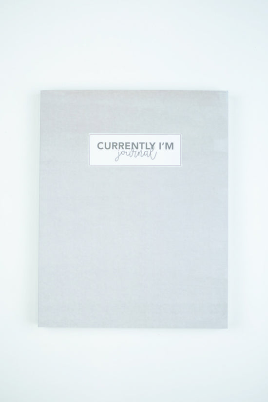 6 Month Currently I'm Gratitude Journal: Grey Watercolor
