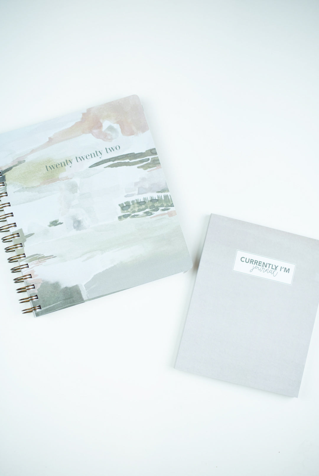 6 Month Currently I'm Gratitude Journal: Grey Watercolor