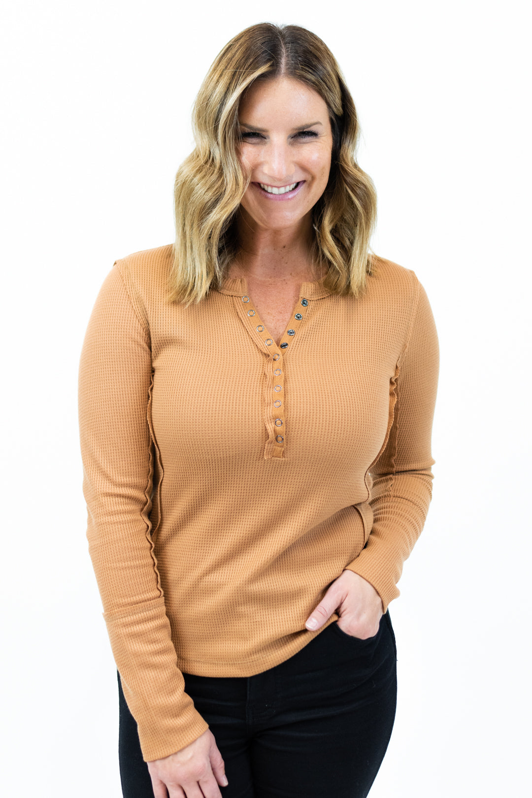 Thermal Snap Front Henley | FINAL SALE
