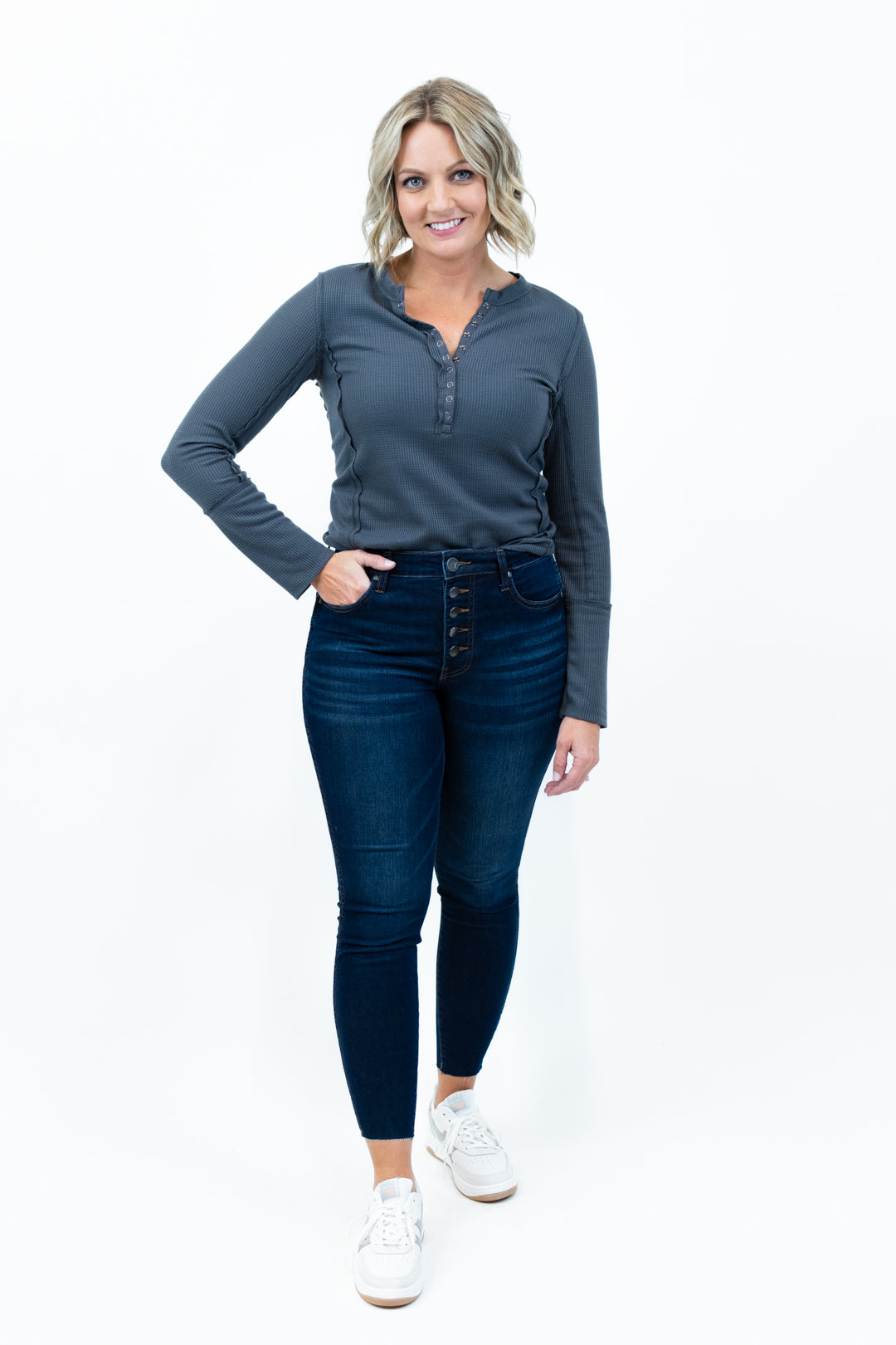 Thermal Snap Front Henley | FINAL SALE