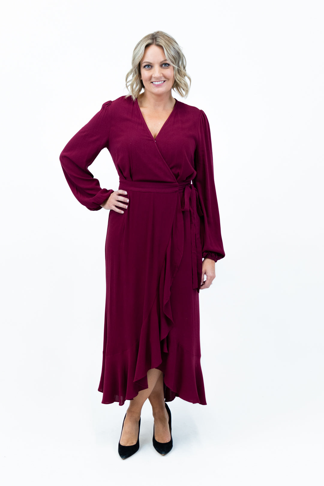 Ruffle Hem Wrap Maxi Dress | FINAL SALE