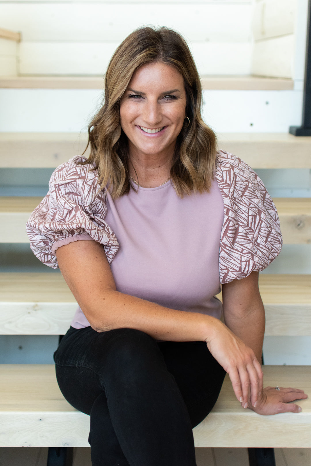 THML Bubble Sleeve Blouse | FINAL SALE