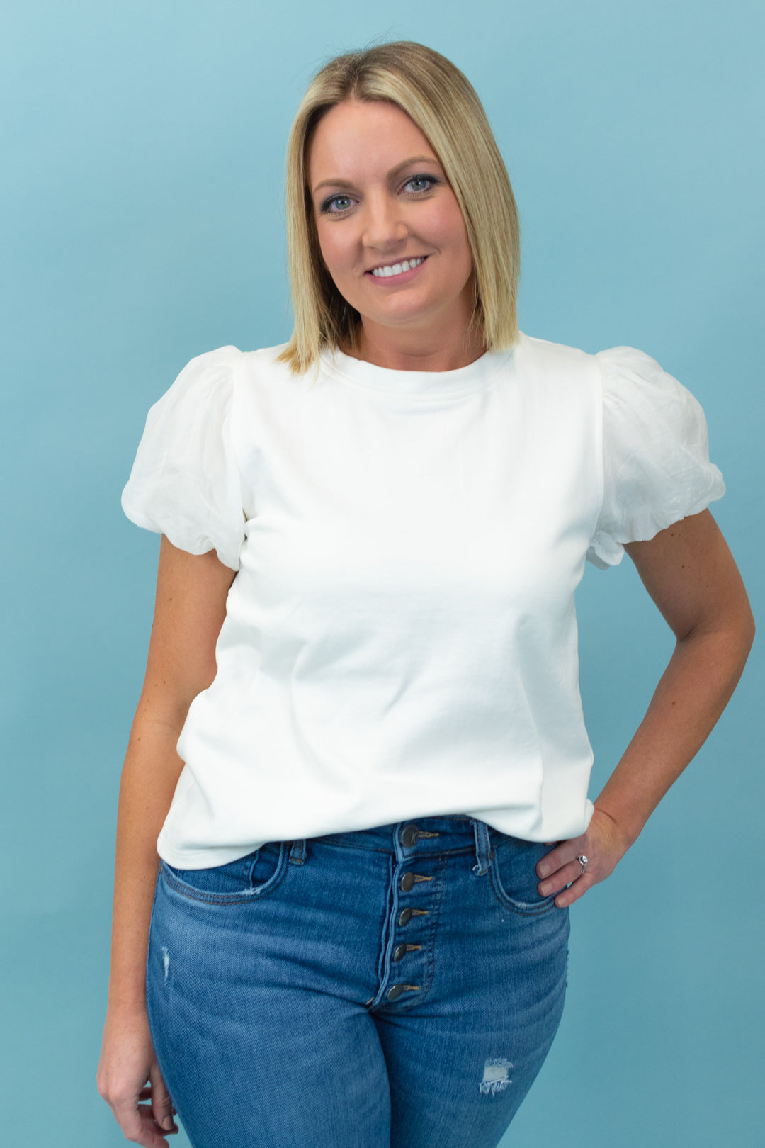 THML Bubble Sleeve Top | FINAL SALE